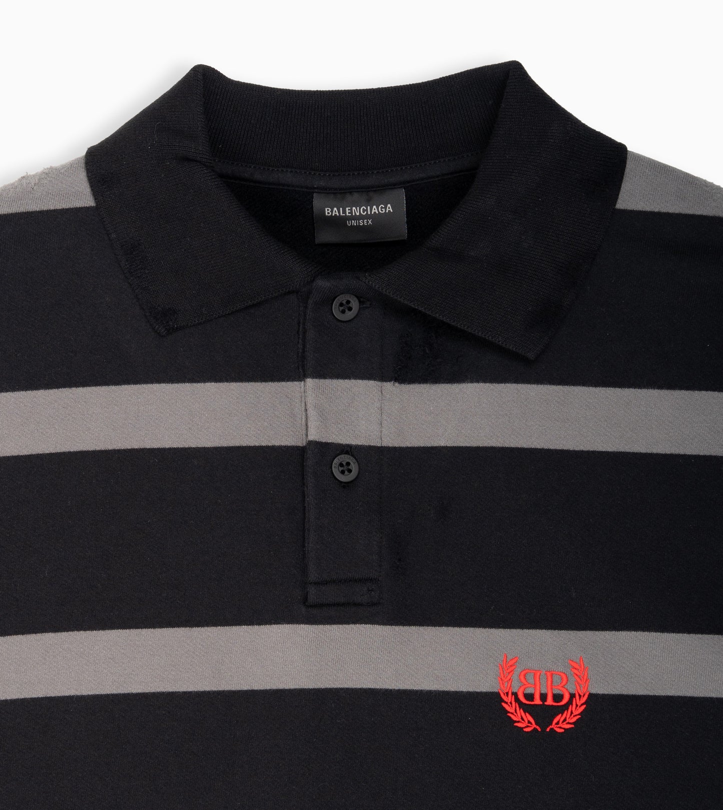 BALENCIAGA Polo con raya Laurel