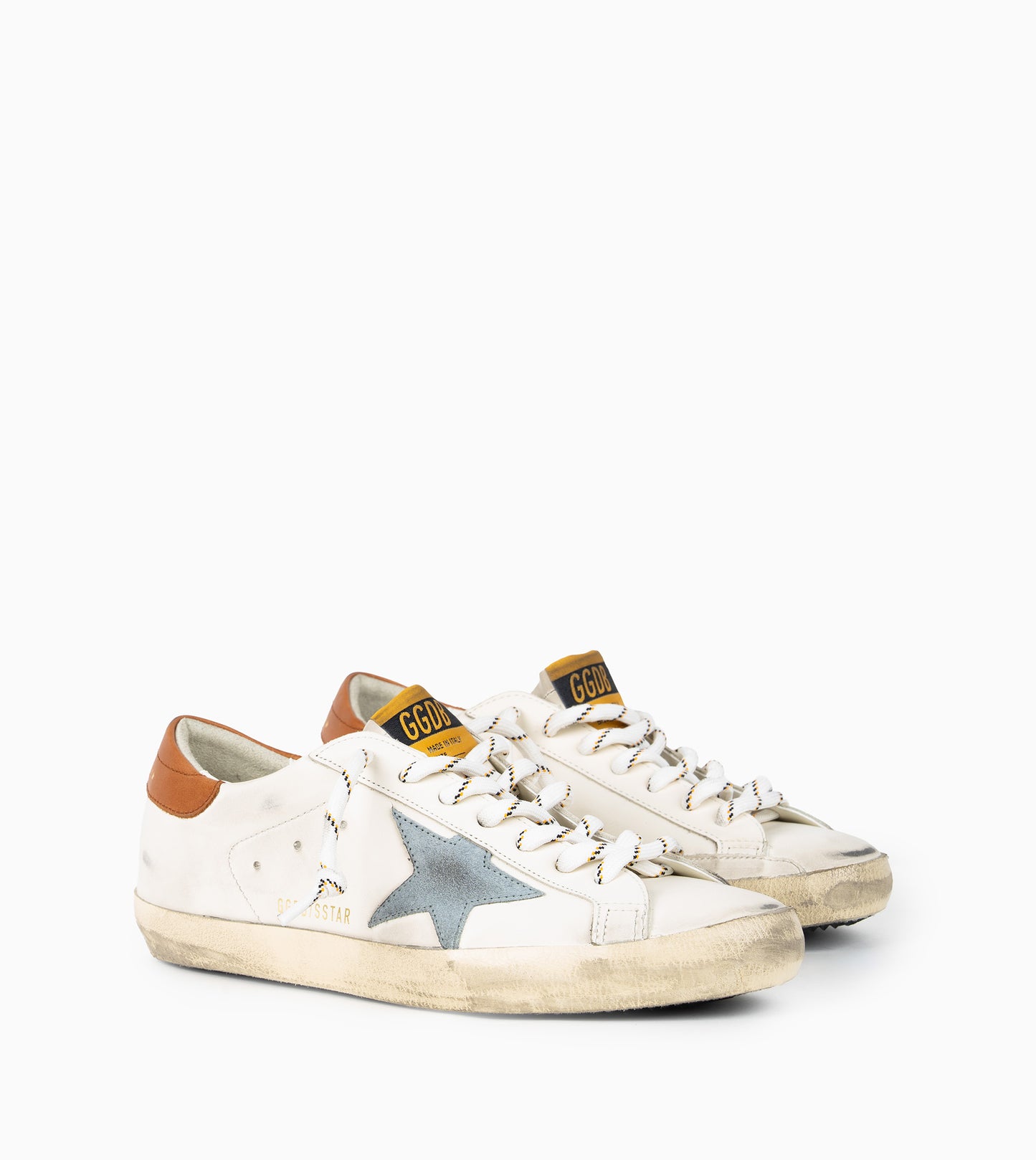 GOLDEN GOOSE SUPERSTAR WHITE GREY BROWN