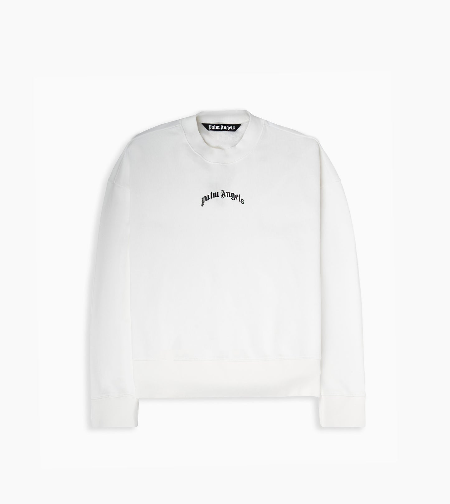 PALM ANGELS Back Curved Logo Crew Off White
