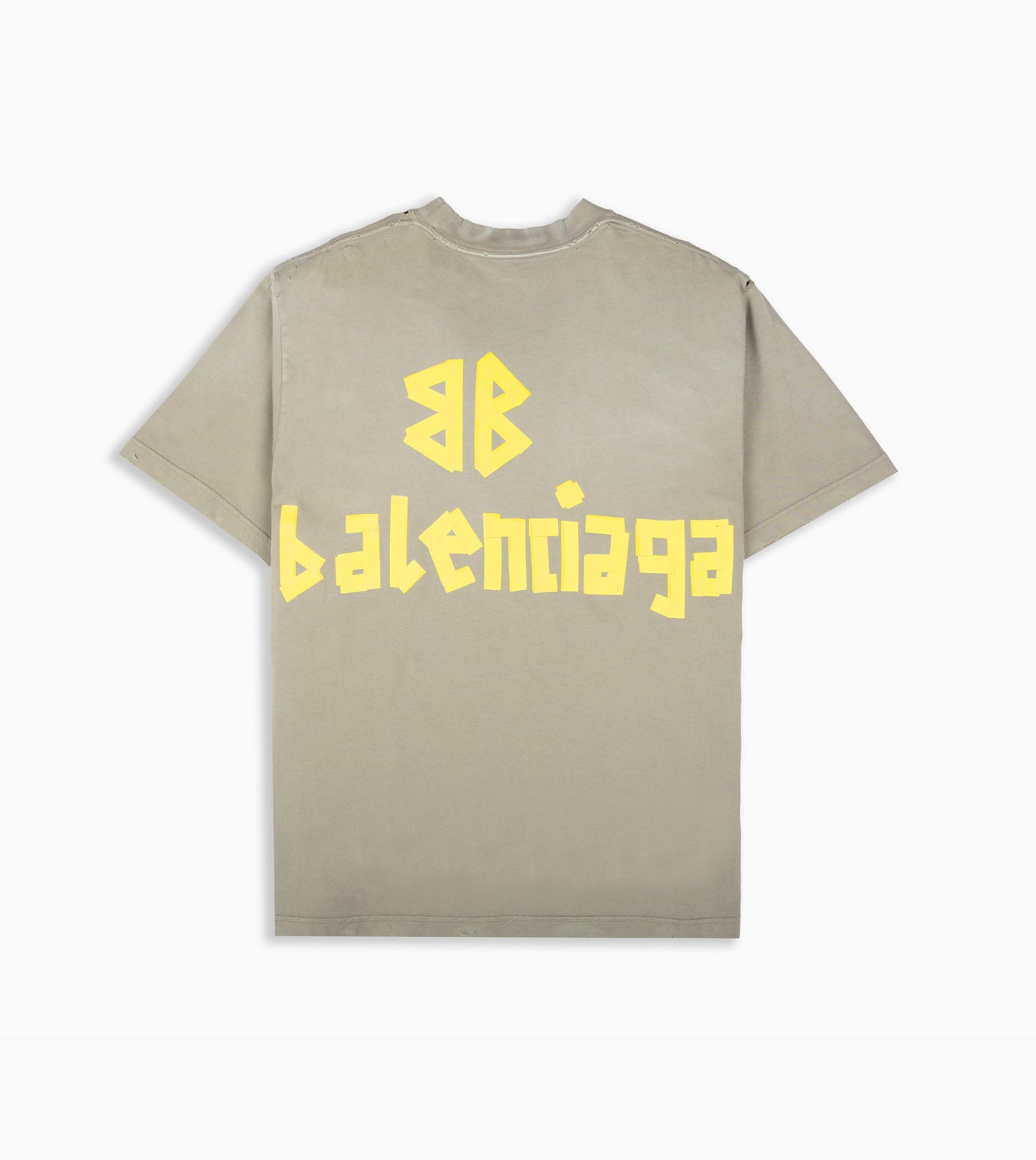 BALENCIAGA Type Tape T-Shirt Beige