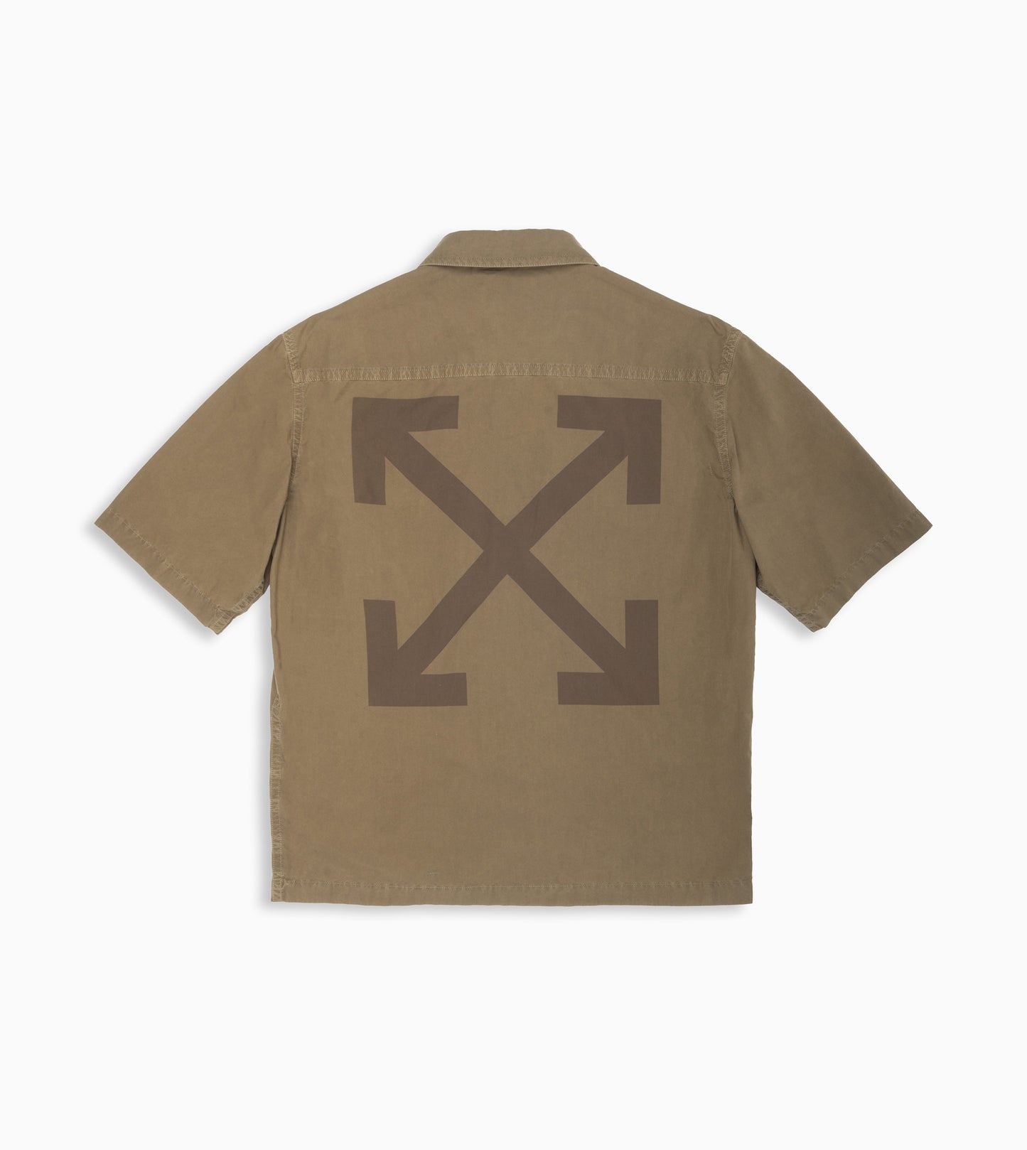 OFF-WHITE Arrow GD Zip Bowling Shirt Beech