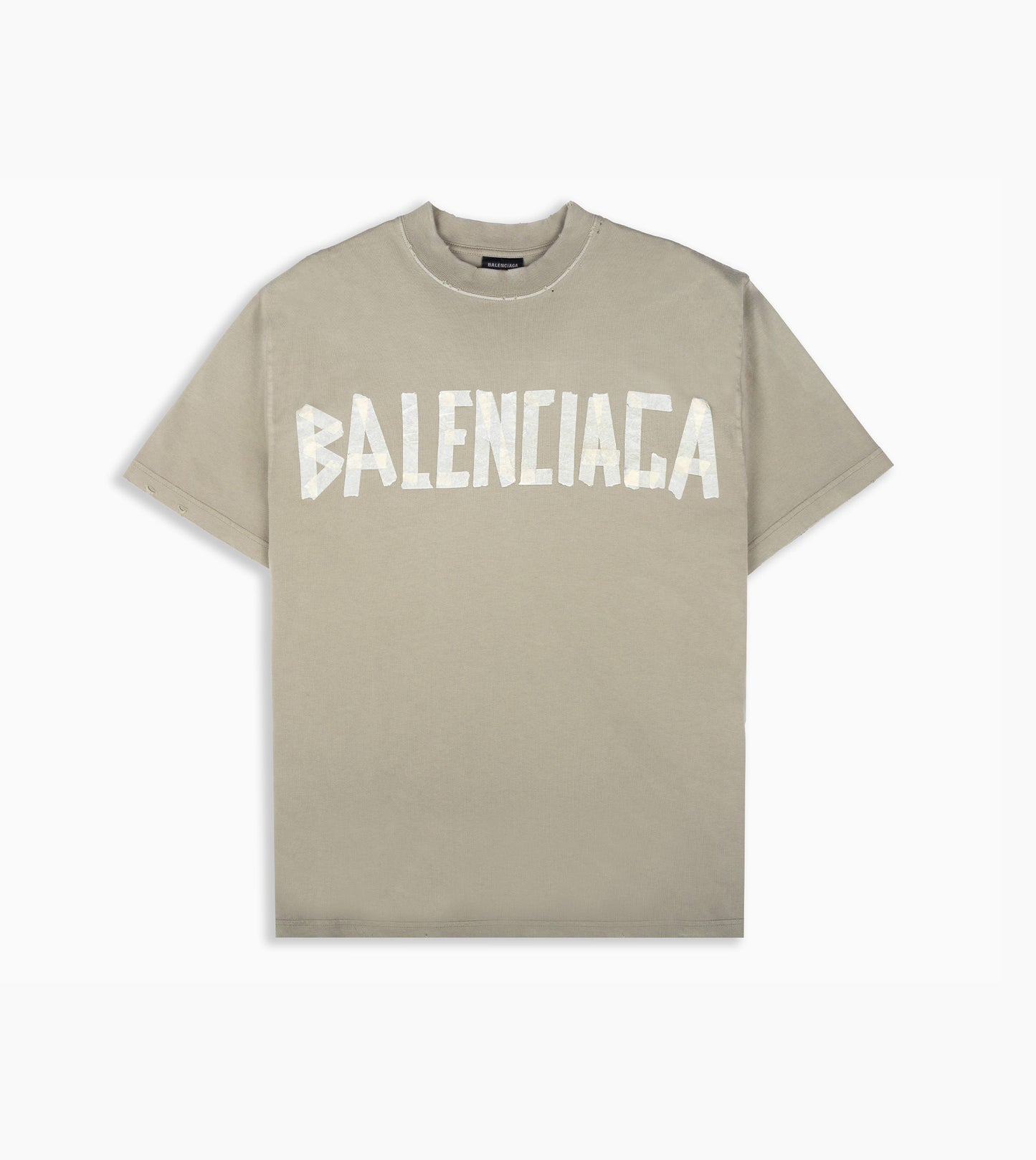 BALENCIAGA Type Tape T-Shirt Beige