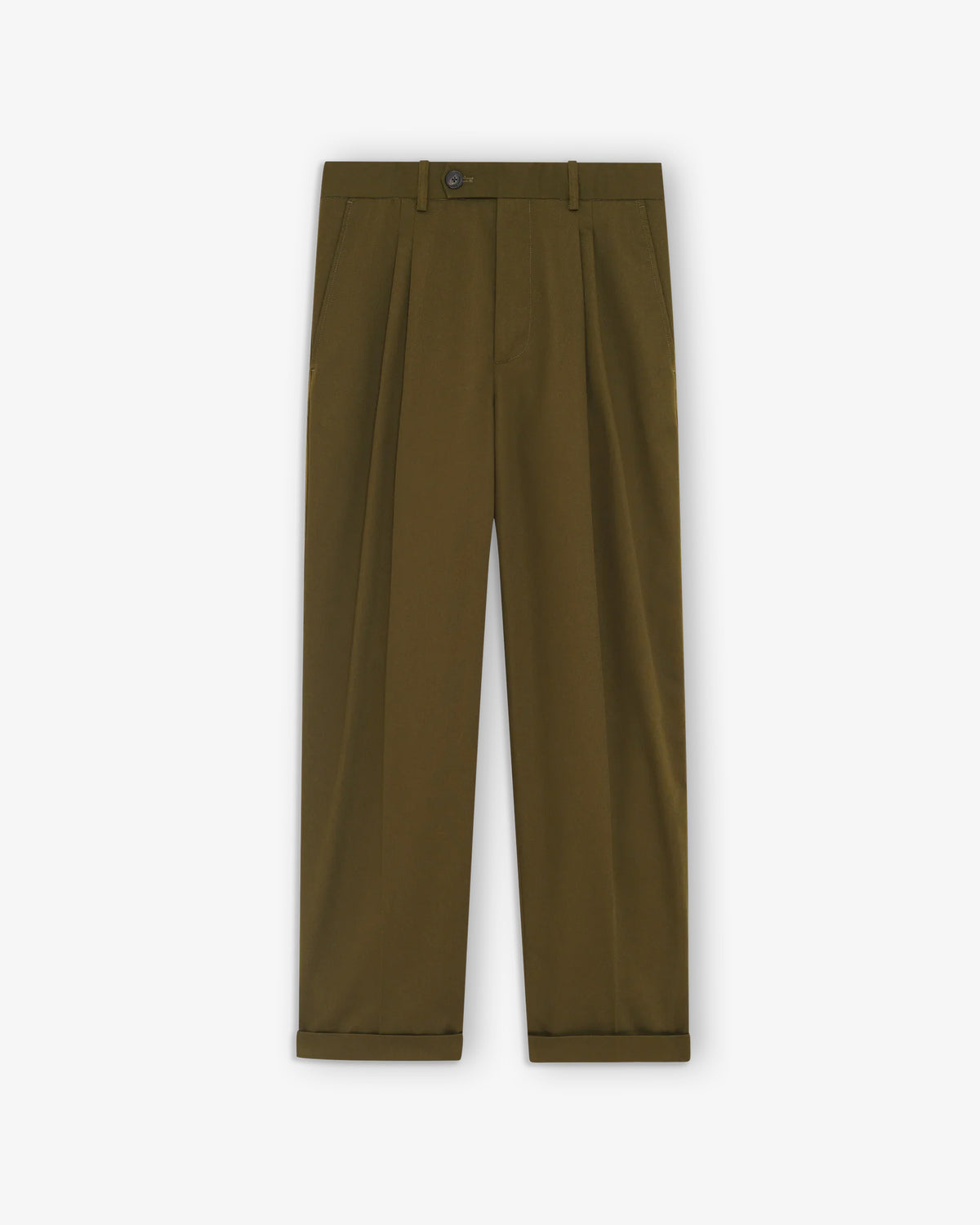DRÔLE DE MONSIEUR Twill Cropped Pleated Pants