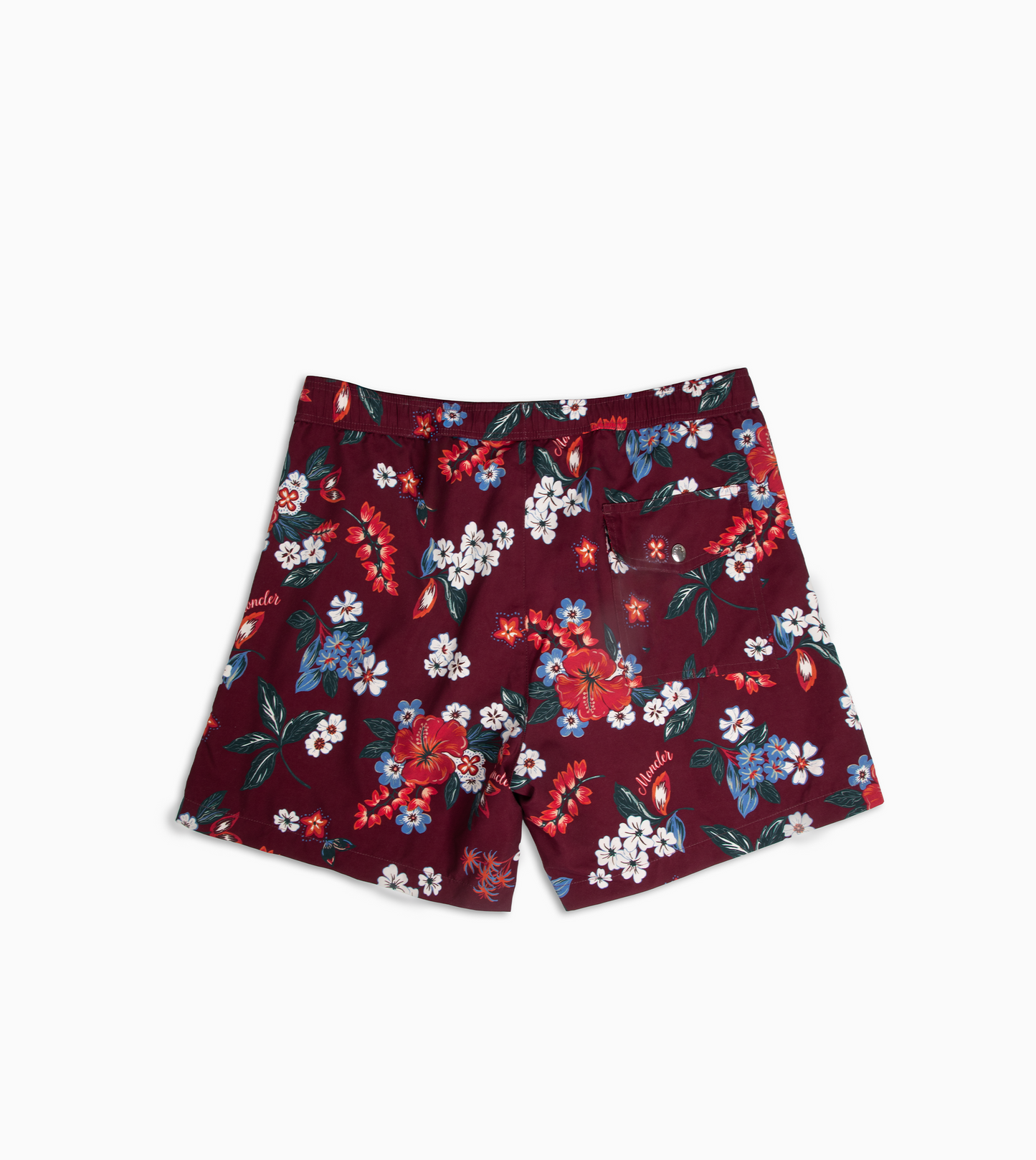 MONCLER Flower Swimsuit Burgundy