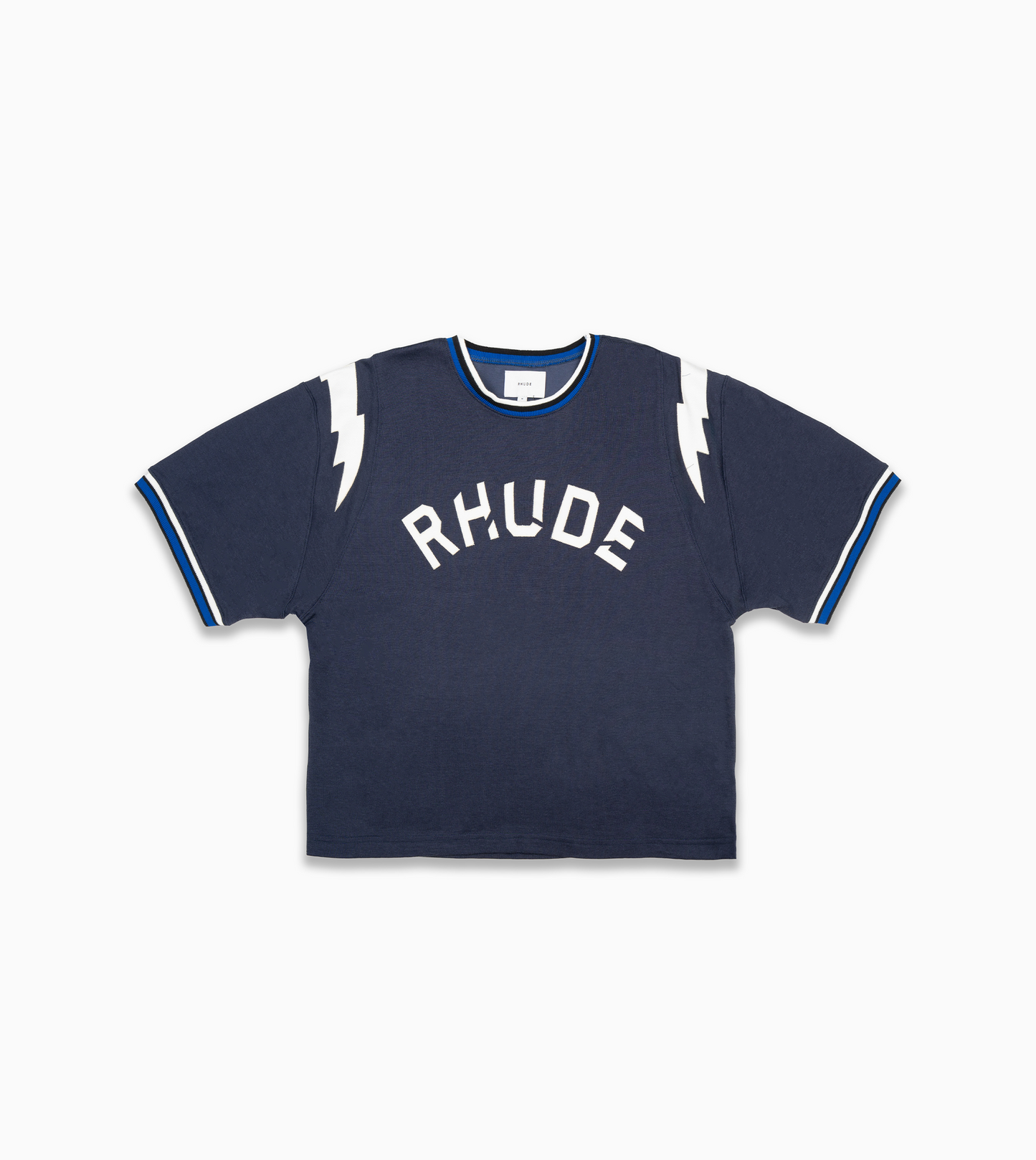RHUDE Logo Lightning Ringer Tee