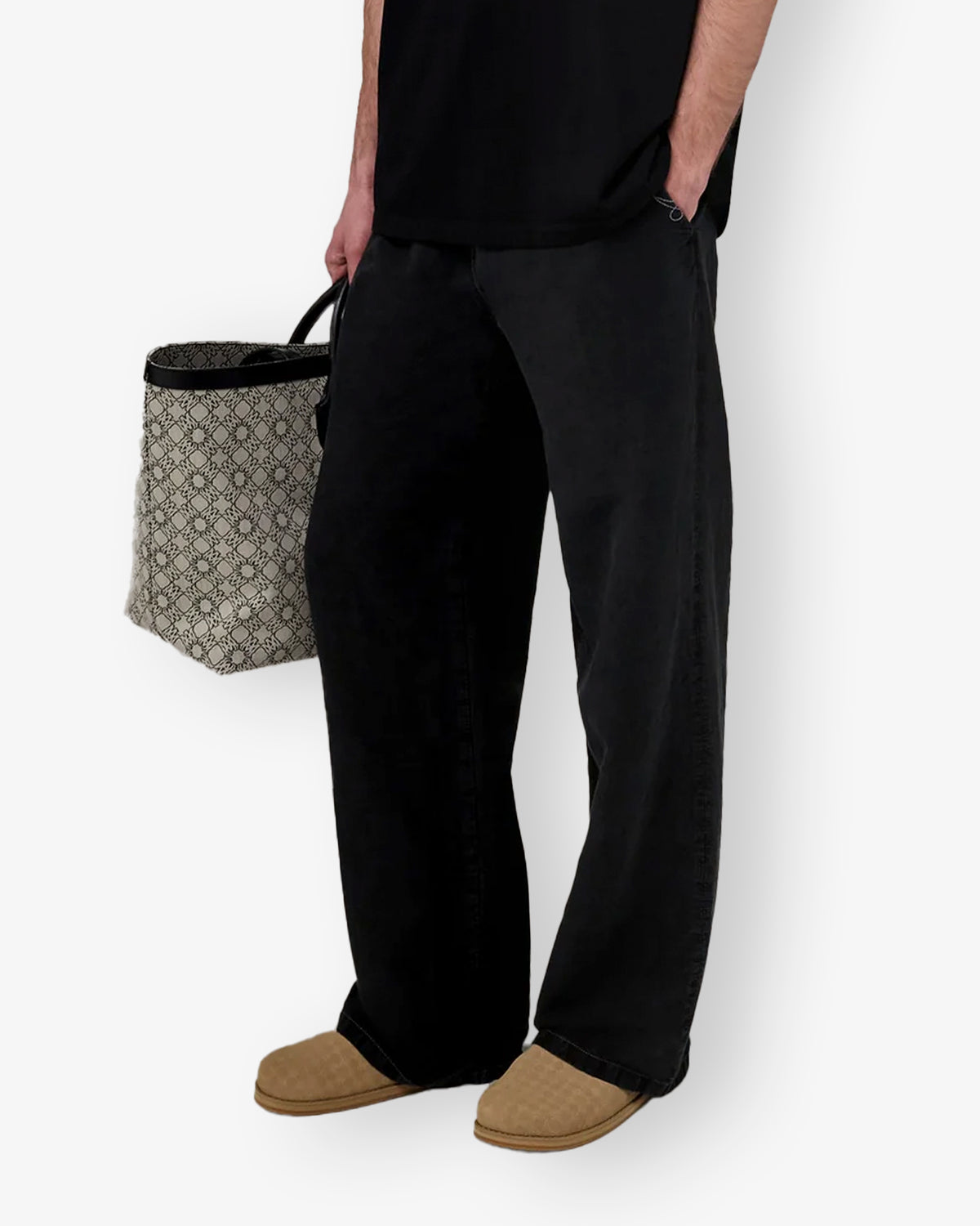 AMIRI Script Linen Casual Pant Black