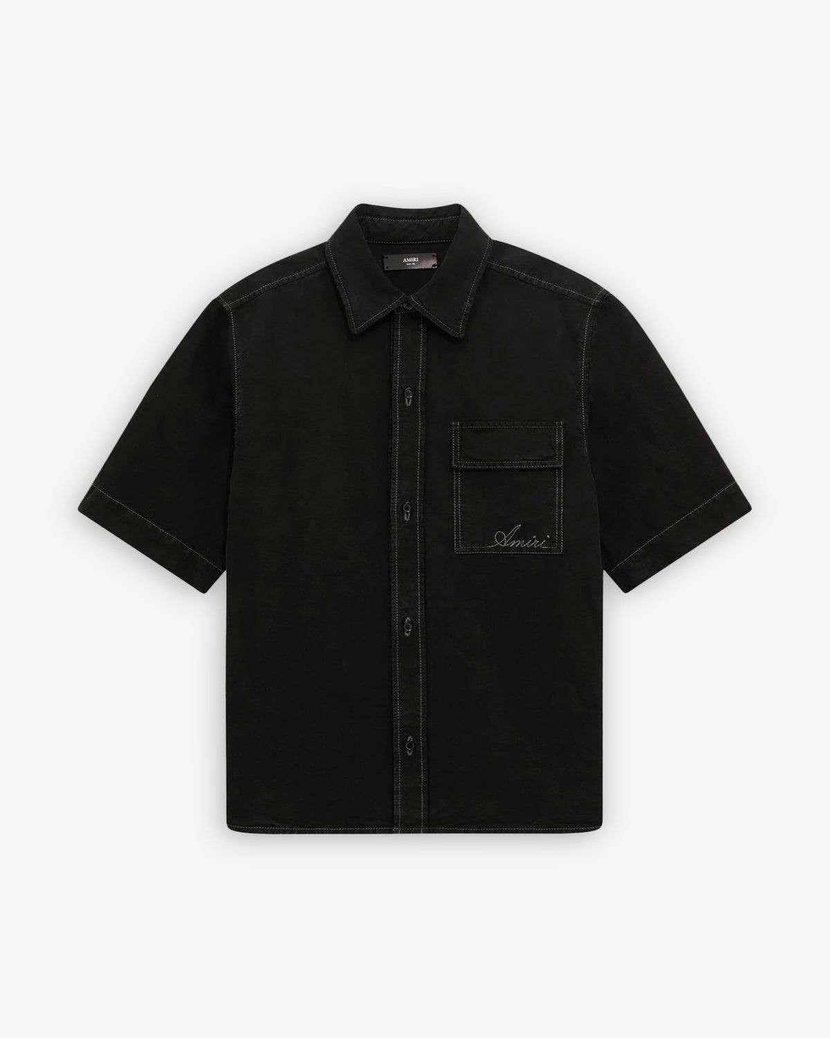 AMIRI Script Linen Pocket SS Shirt