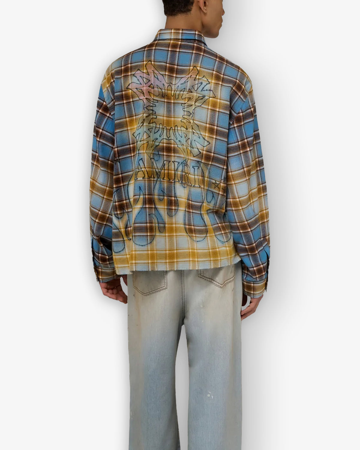 AMIRI MA Quad Flames Flannel LS Shirt