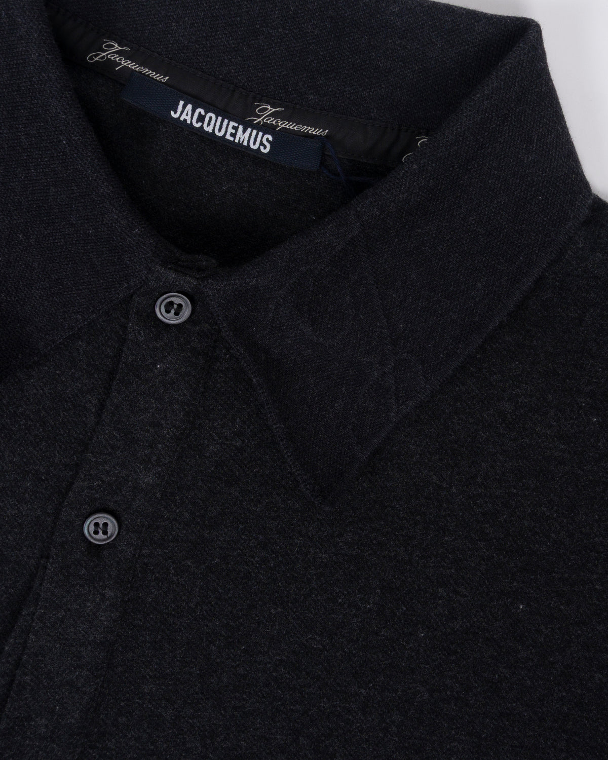 JACQUEMUS Le Polo Ruban DK Grey