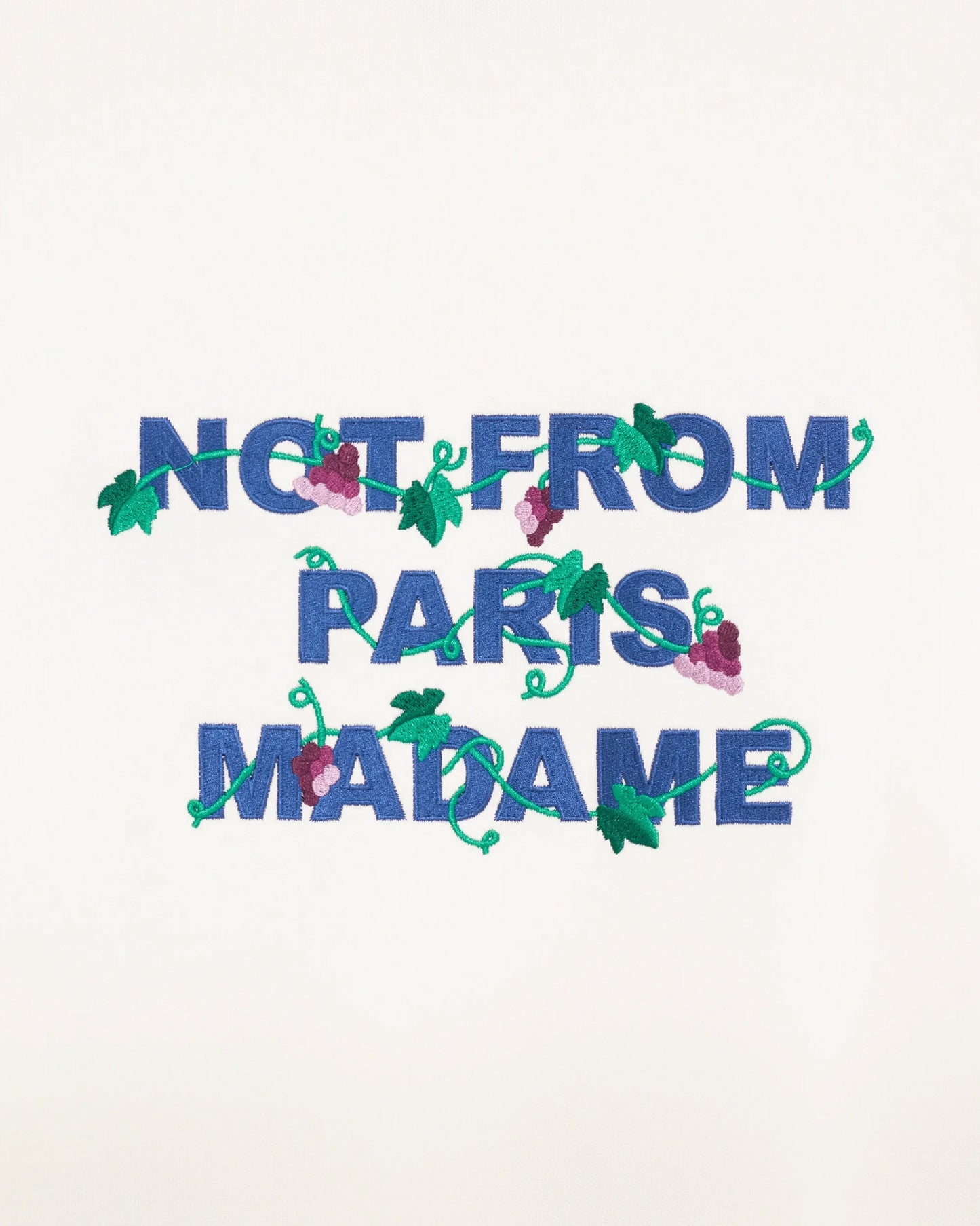 DRÔLE DE MONSIEUR Vine Embroidered Slogan Hoodie