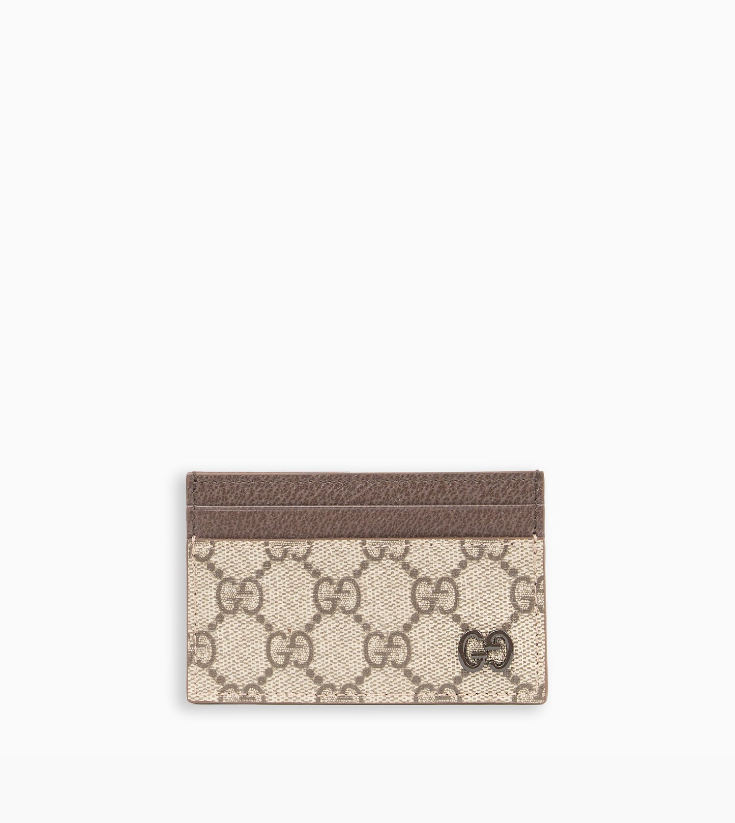 GUCCI Two-tone card holder with GG Beige