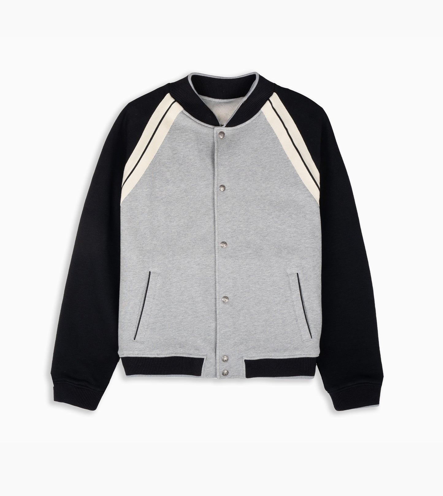 PALM ANGELS Curved Logo Track Varsity Grey