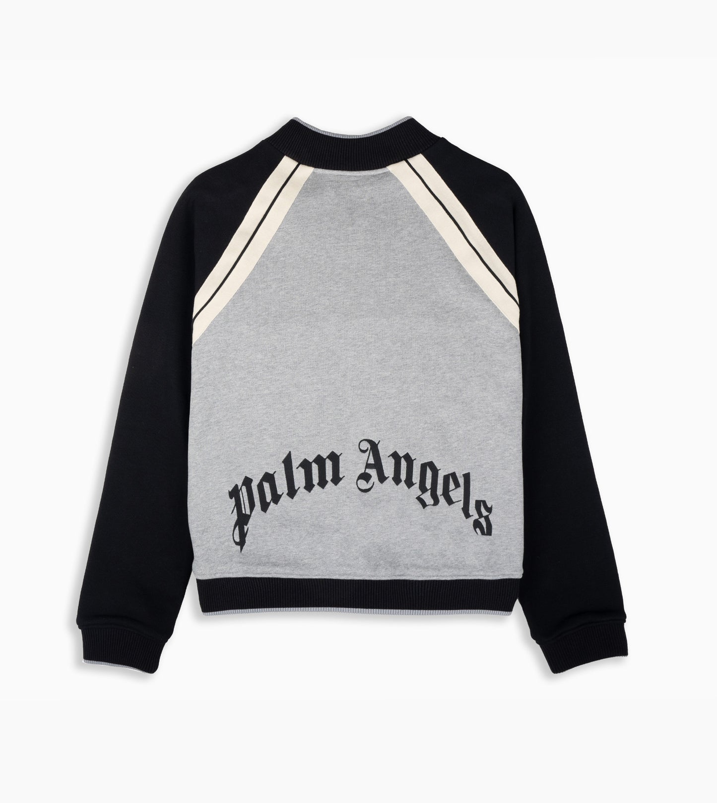 PALM ANGELS Curved Logo Track Varsity Grey