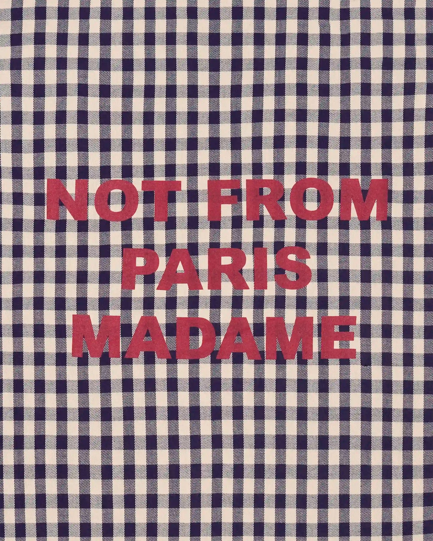DRÔLE DE MONSIEUR Check Overshirt with Slogan