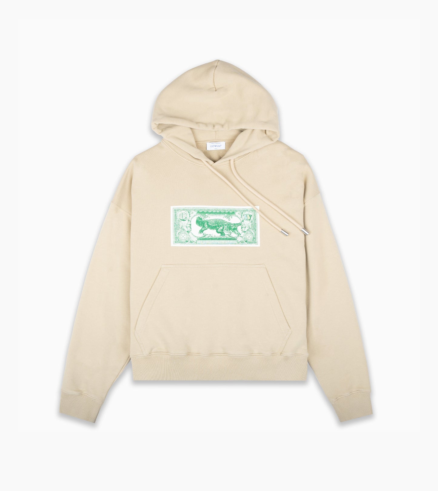 OFF-WHITE Banknote Arrow Skate Hoodie Creme Brulee