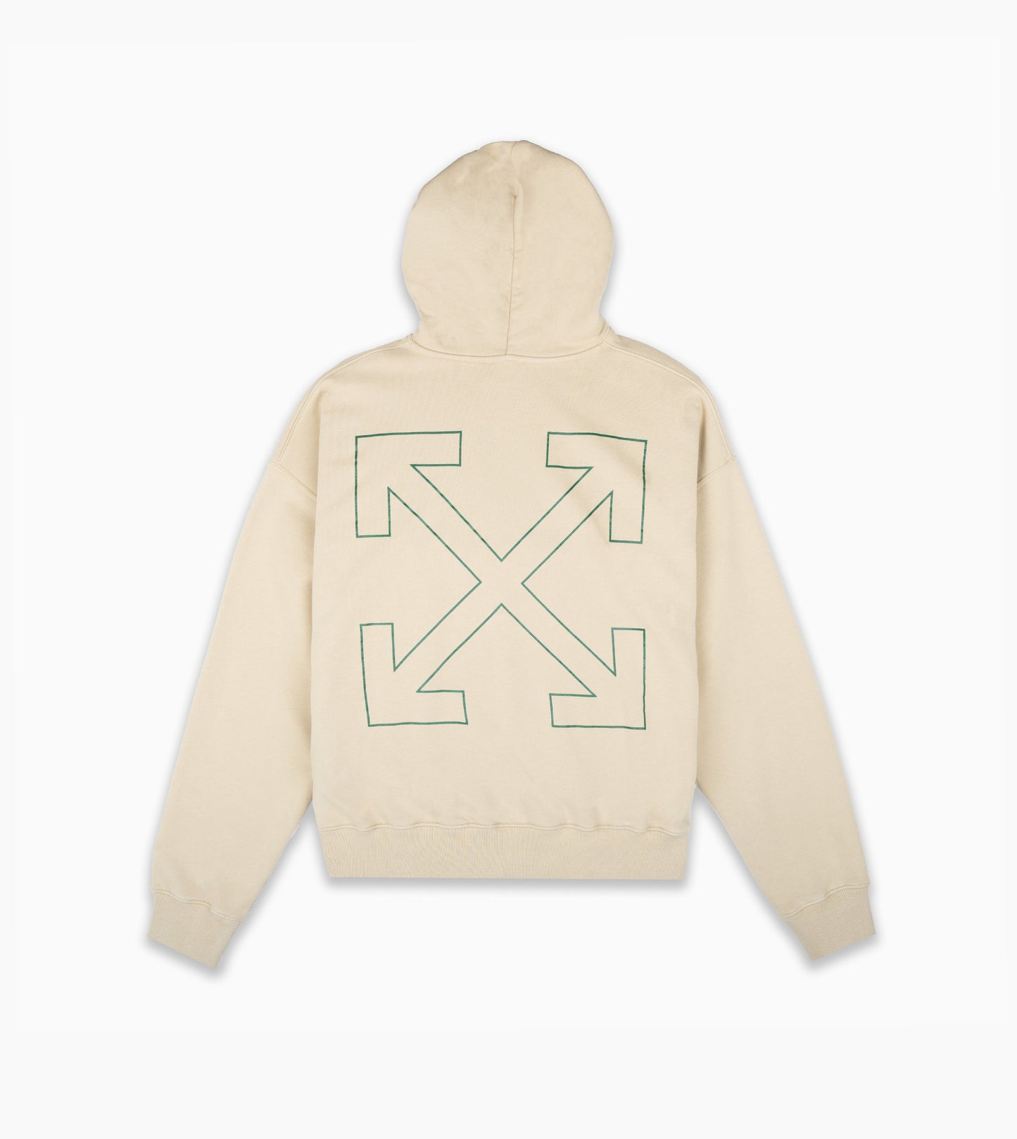 OFF-WHITE Banknote Arrow Skate Hoodie Creme Brulee