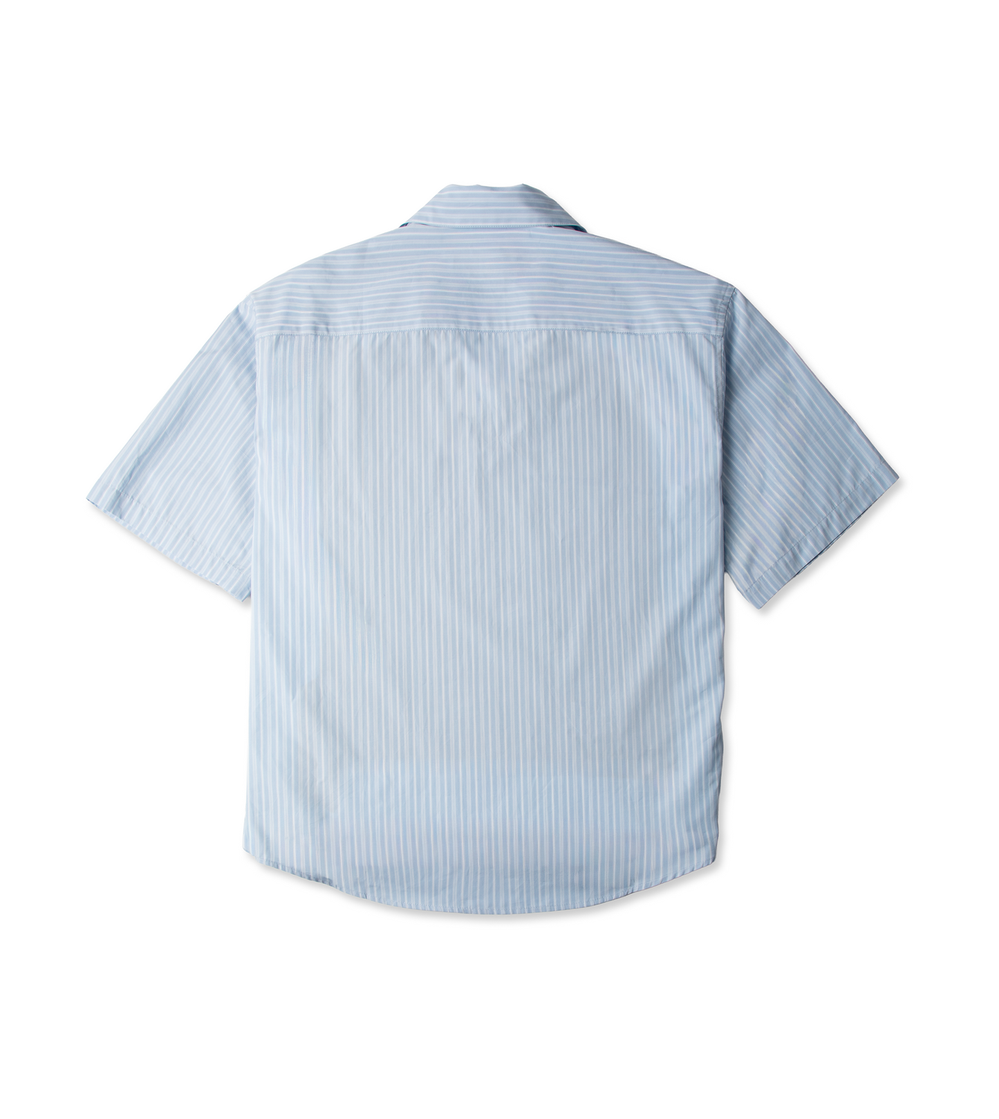 Camisa Boxy AMI PARIS PV con Ami de Coeur en relieve azul