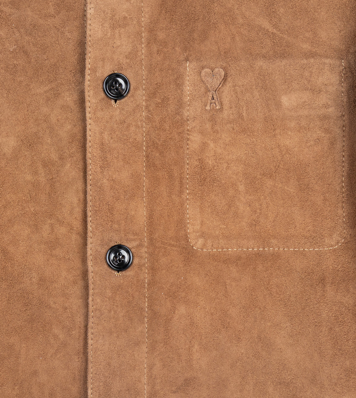 Chaqueta de cuero noisette AMI PARIS