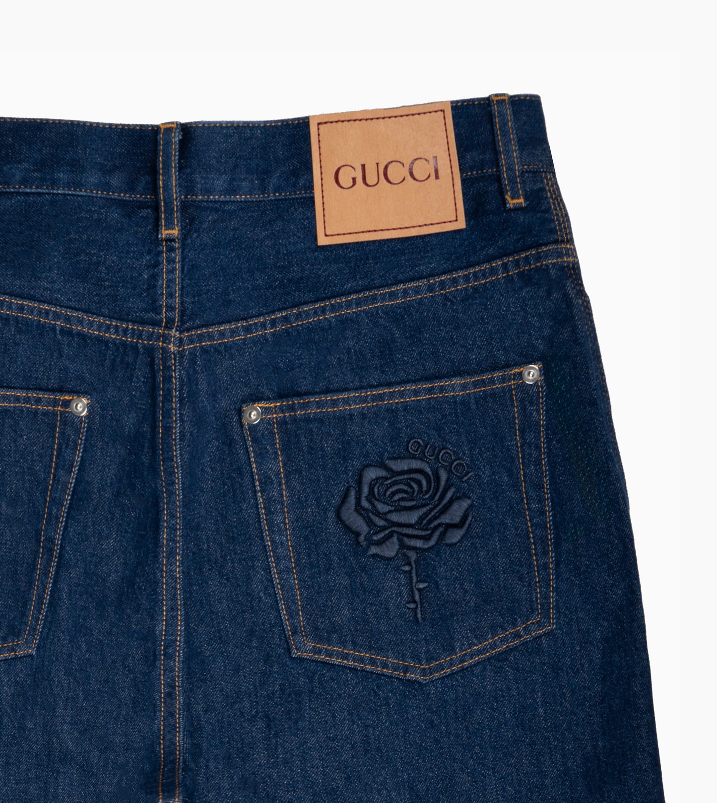 GUCCI Embroidered Denim Pants