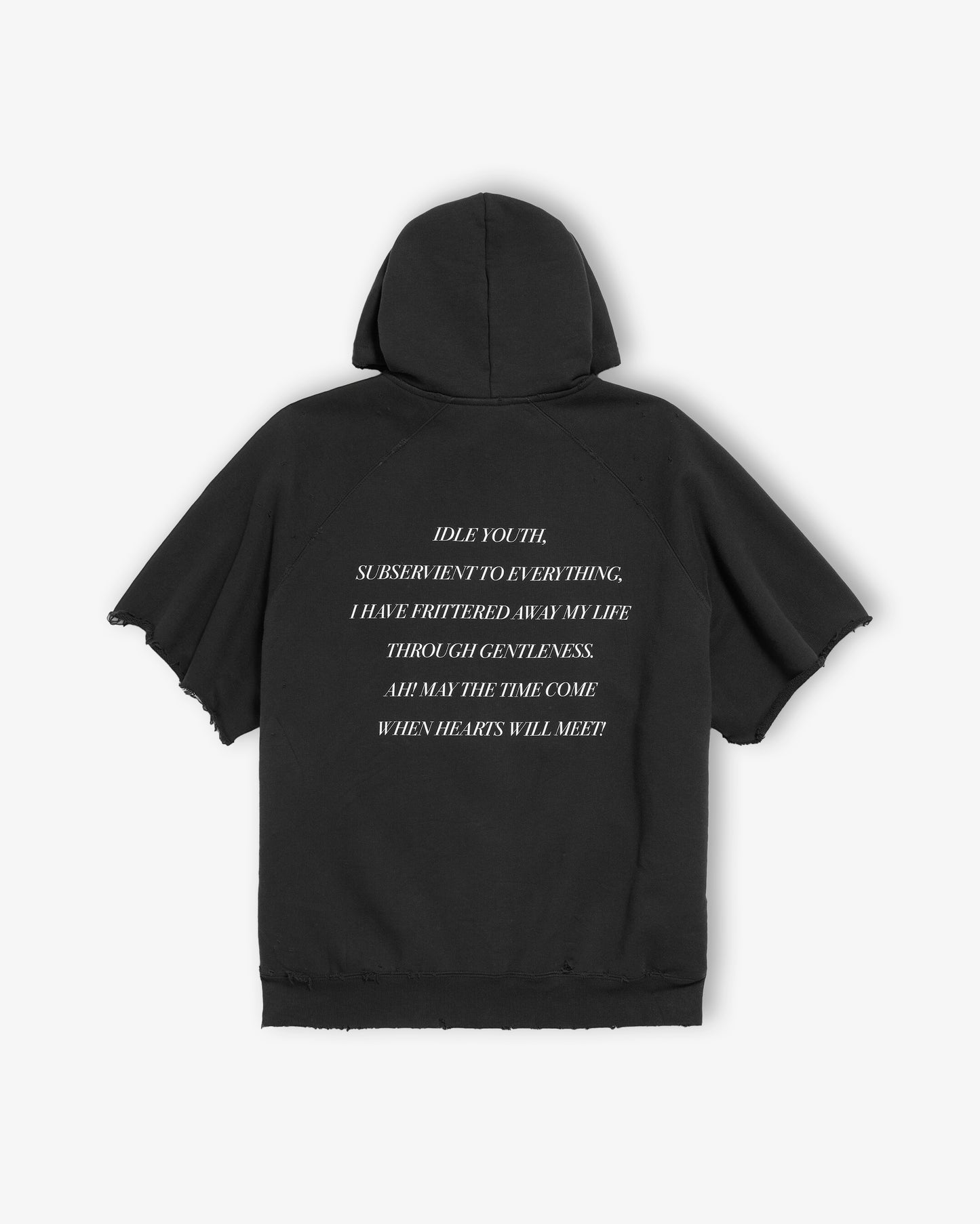 BALENCIAGA The Song Of The Highest Tower Short Sleeve Hoodie in Black