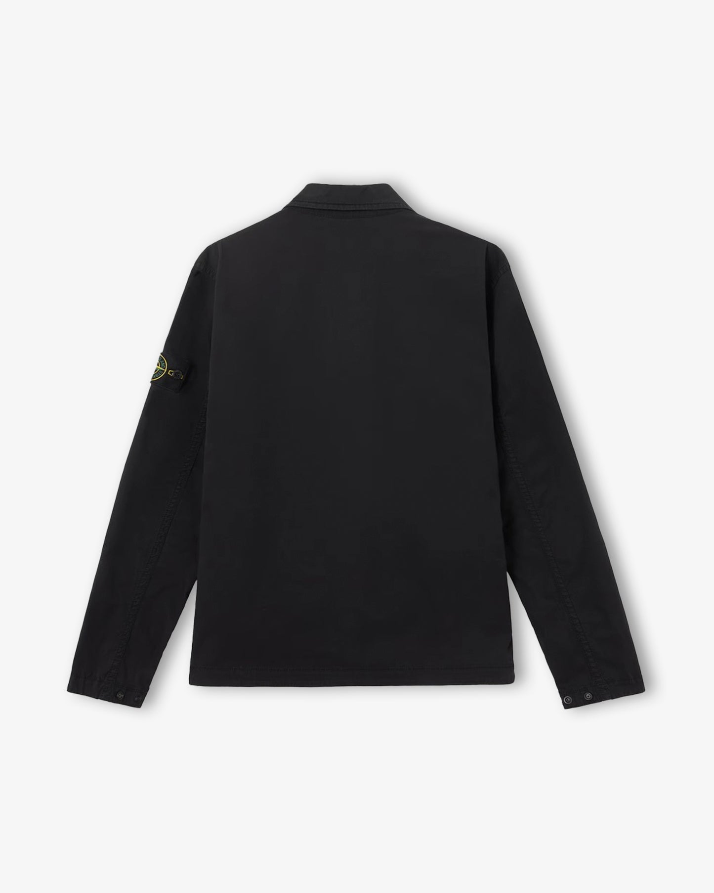 STONE ISLAND Stretch Organic Cotton Shirt Black