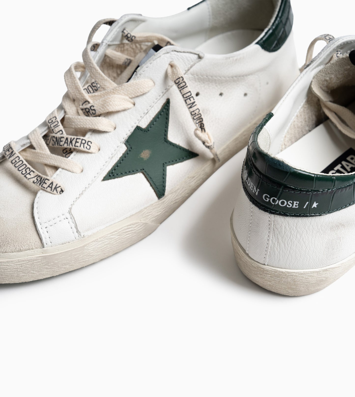 GOLDEN GOOSE Superstar White Green