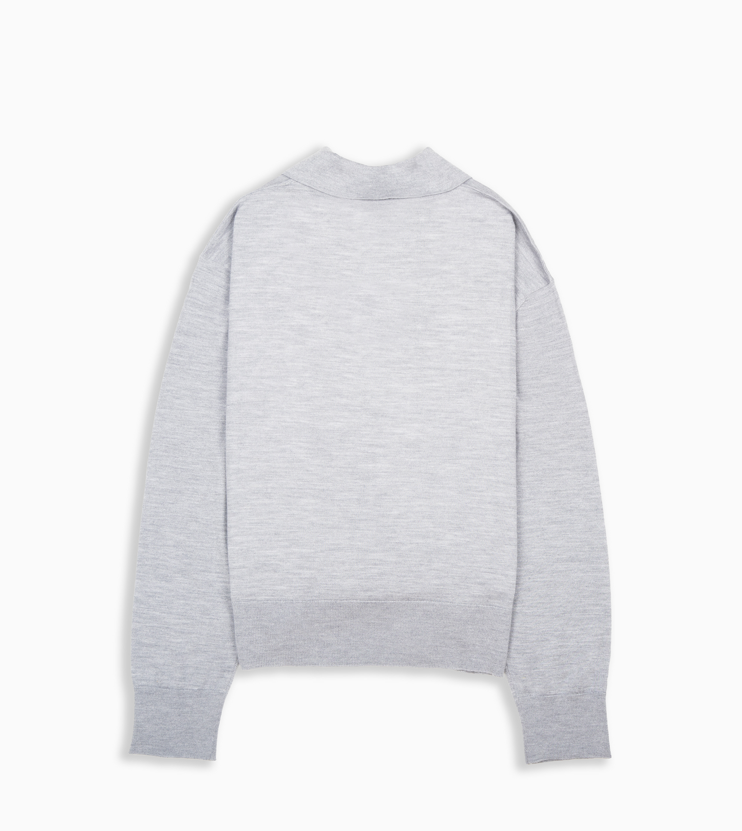 AMI PARIS Polo ML Wool Silk Grey