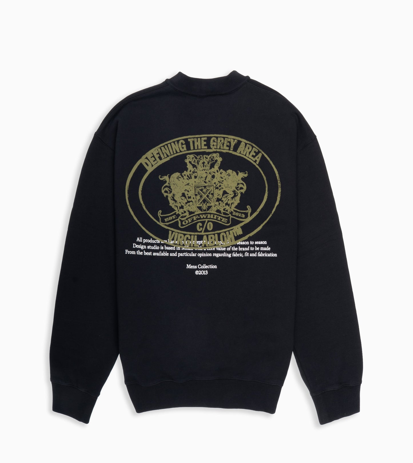 OFF WHITE Spray Stamp Skate Zip Mocneck