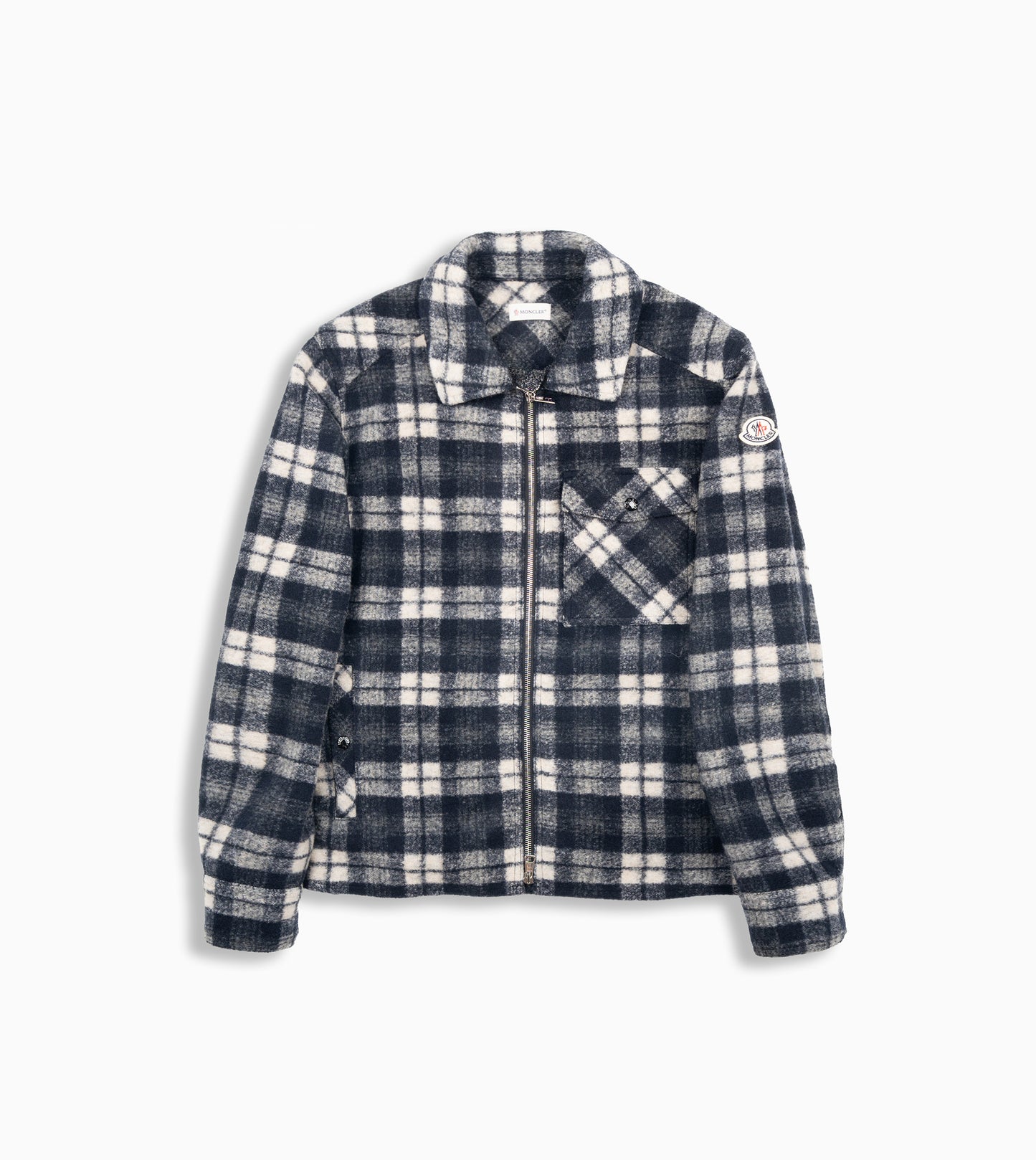 MONCLER TARTAN SHIRT GREY