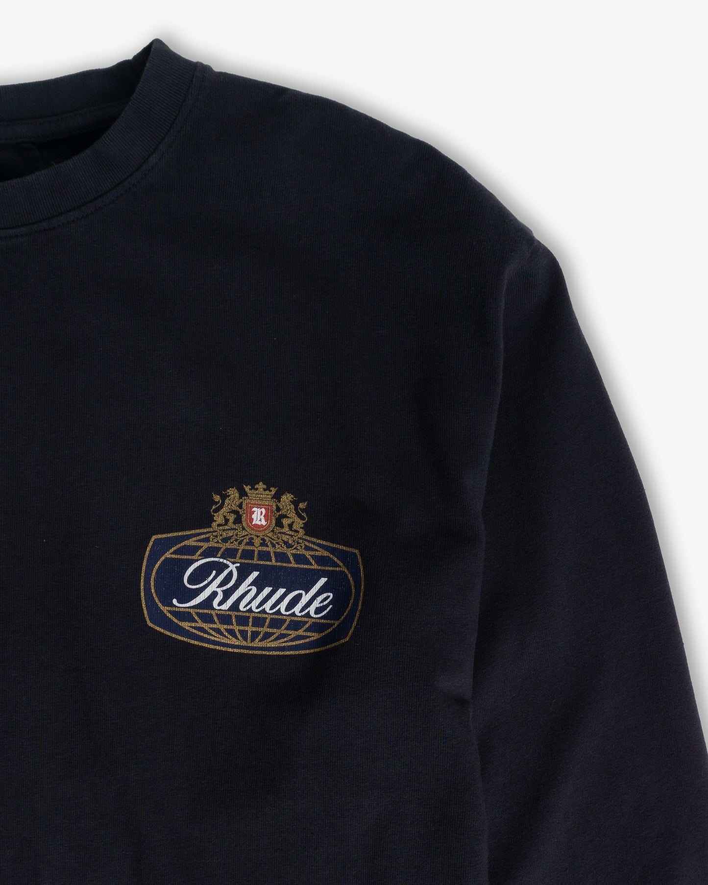 RHUDE Safari Crest LS Tee VTG Black