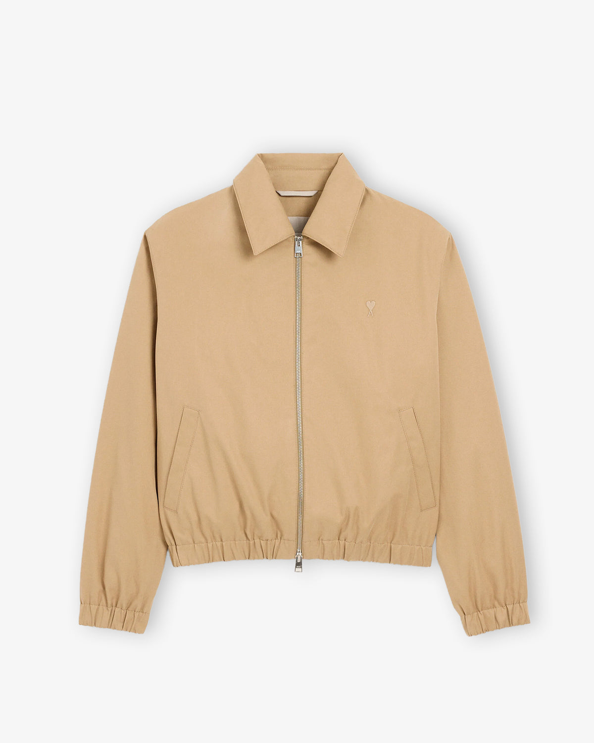 AMI PARIS Ami de Coeur Padded Zipped Jacket Beige