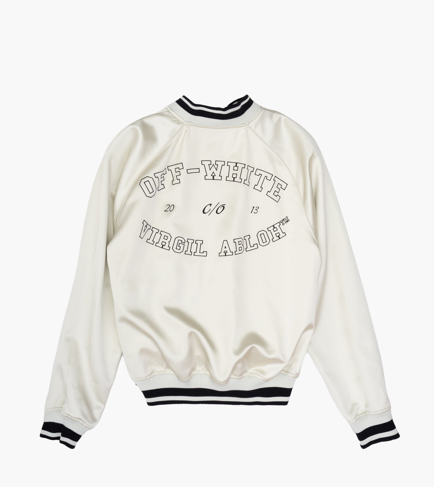 OFF-WHITE College Sateen Jacket Ivory