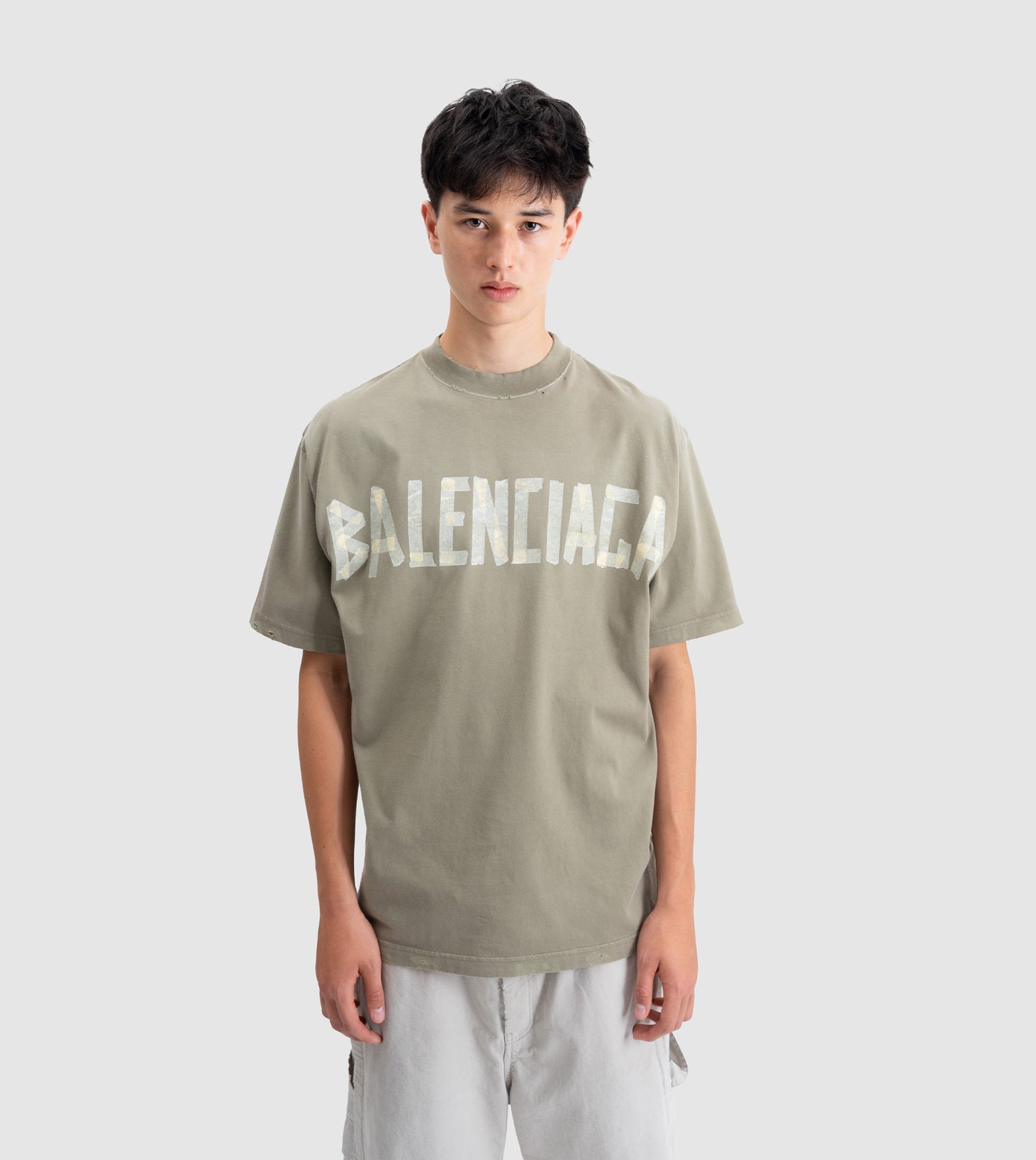 BALENCIAGA Type Tape T-Shirt Beige