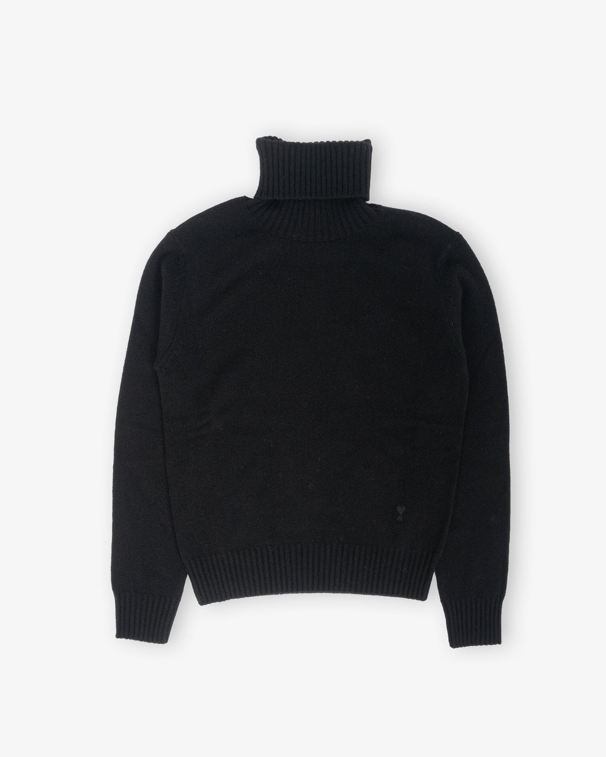 AMI PARIS Turtle Neck Sweater with Tonal ADC