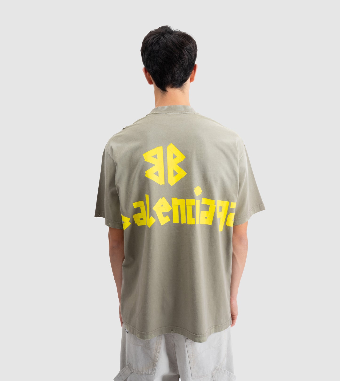 BALENCIAGA Type Tape T-Shirt Beige