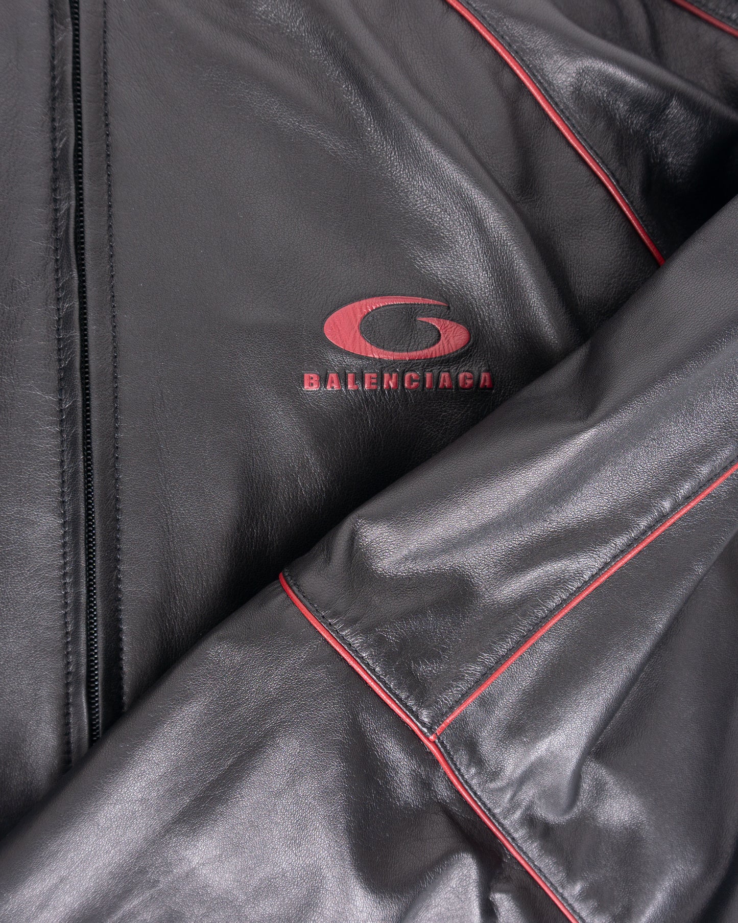 BALENCIAGA Tracksuit Jacket Semi Shiny Leather