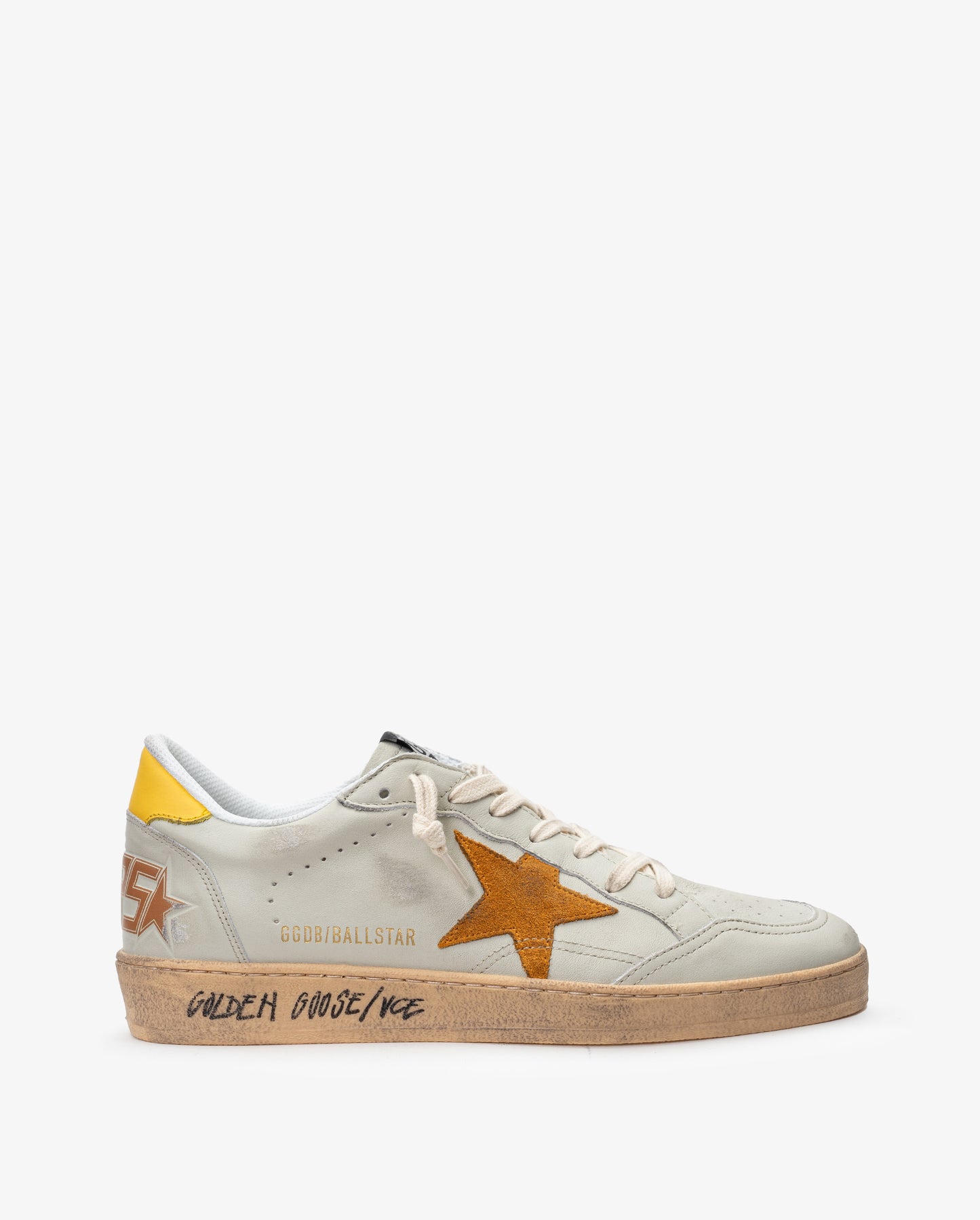 GOLDEN GOOSE Ball Star Leather Upper Toe Hell and Spur Suede