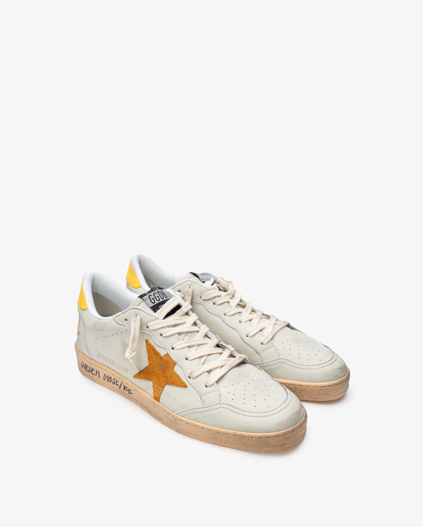 GOLDEN GOOSE Ball Star Leather Upper Toe Hell and Spur Suede