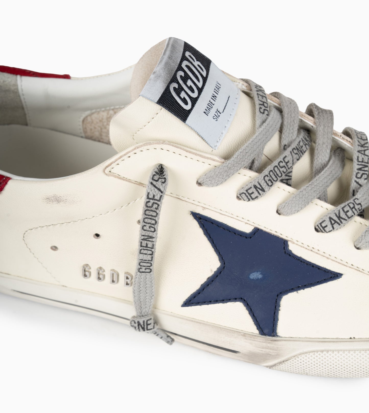 GOLDEN GOOSE SUPERSTAR WHITE/BLUE/RED