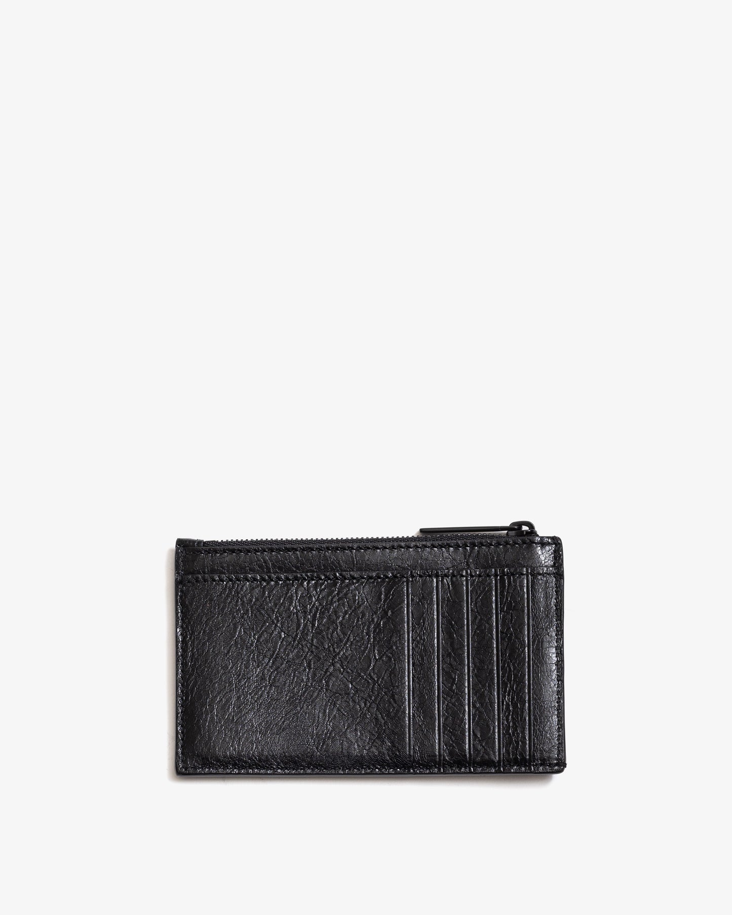 BALENCIAGA Monaco Crinkled-Leather Cardholder