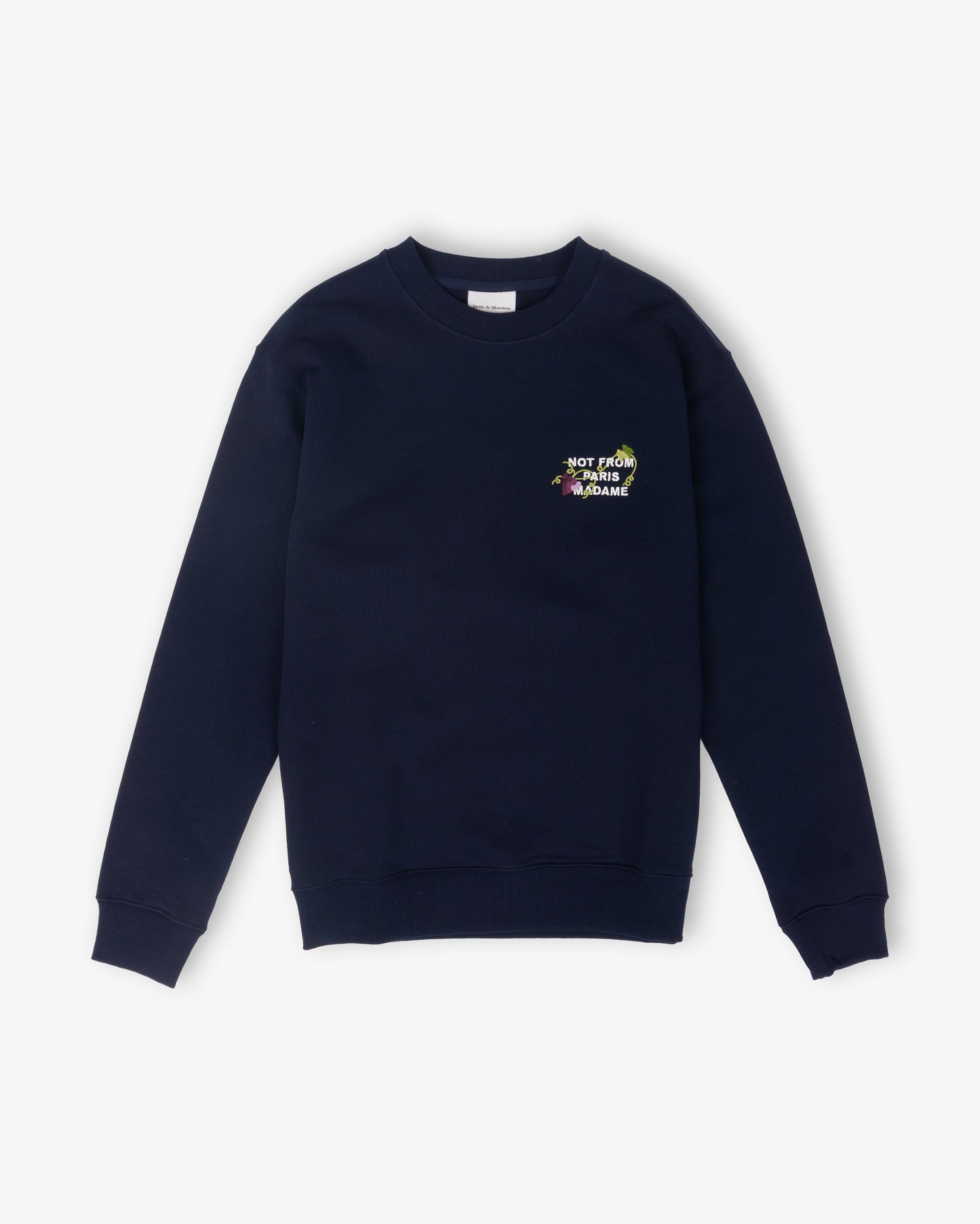 DRÔLE DE MONSIEUR Vine Embroidered Slogan Sweatshirt