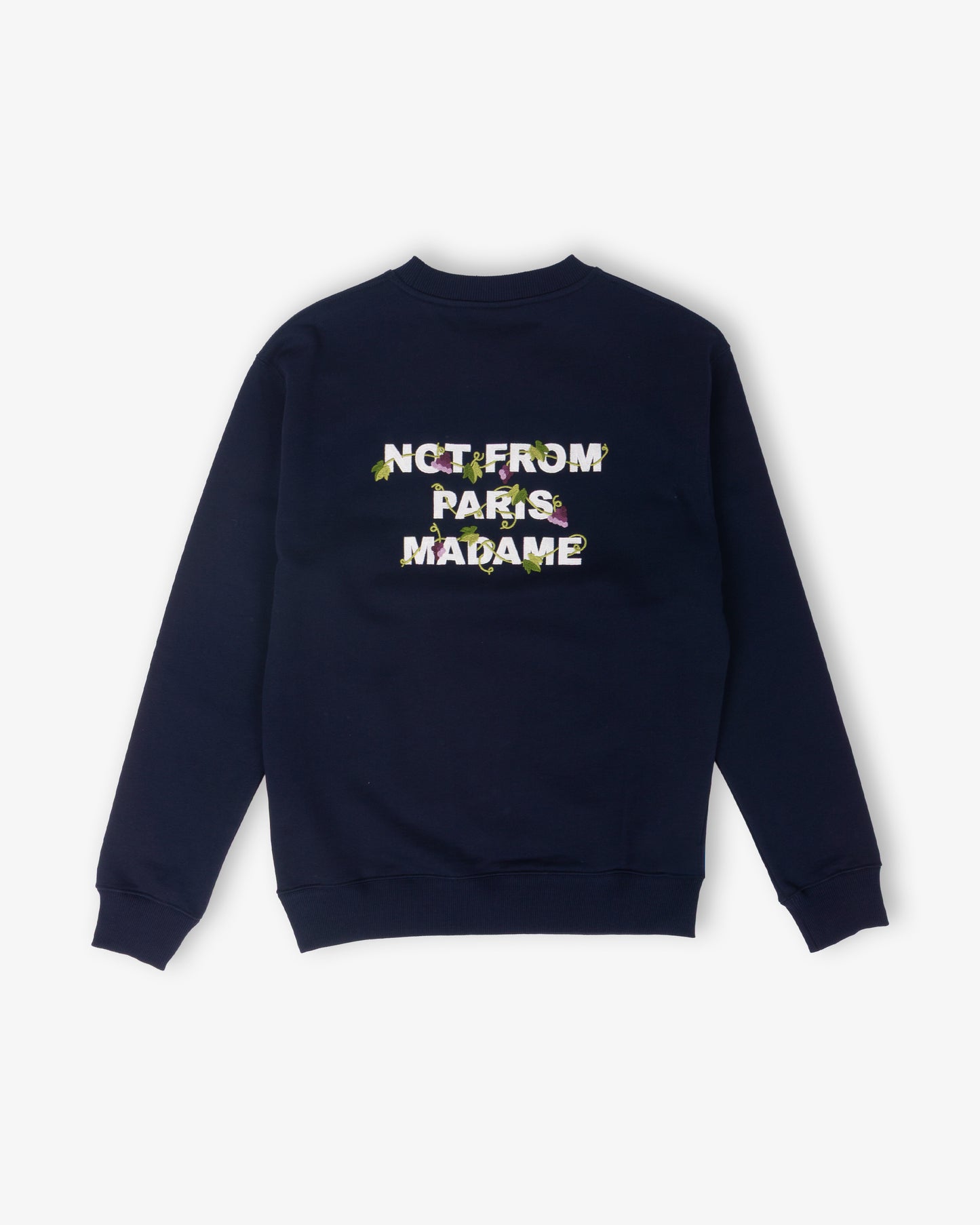 DRÔLE DE MONSIEUR Vine Embroidered Slogan Sweatshirt