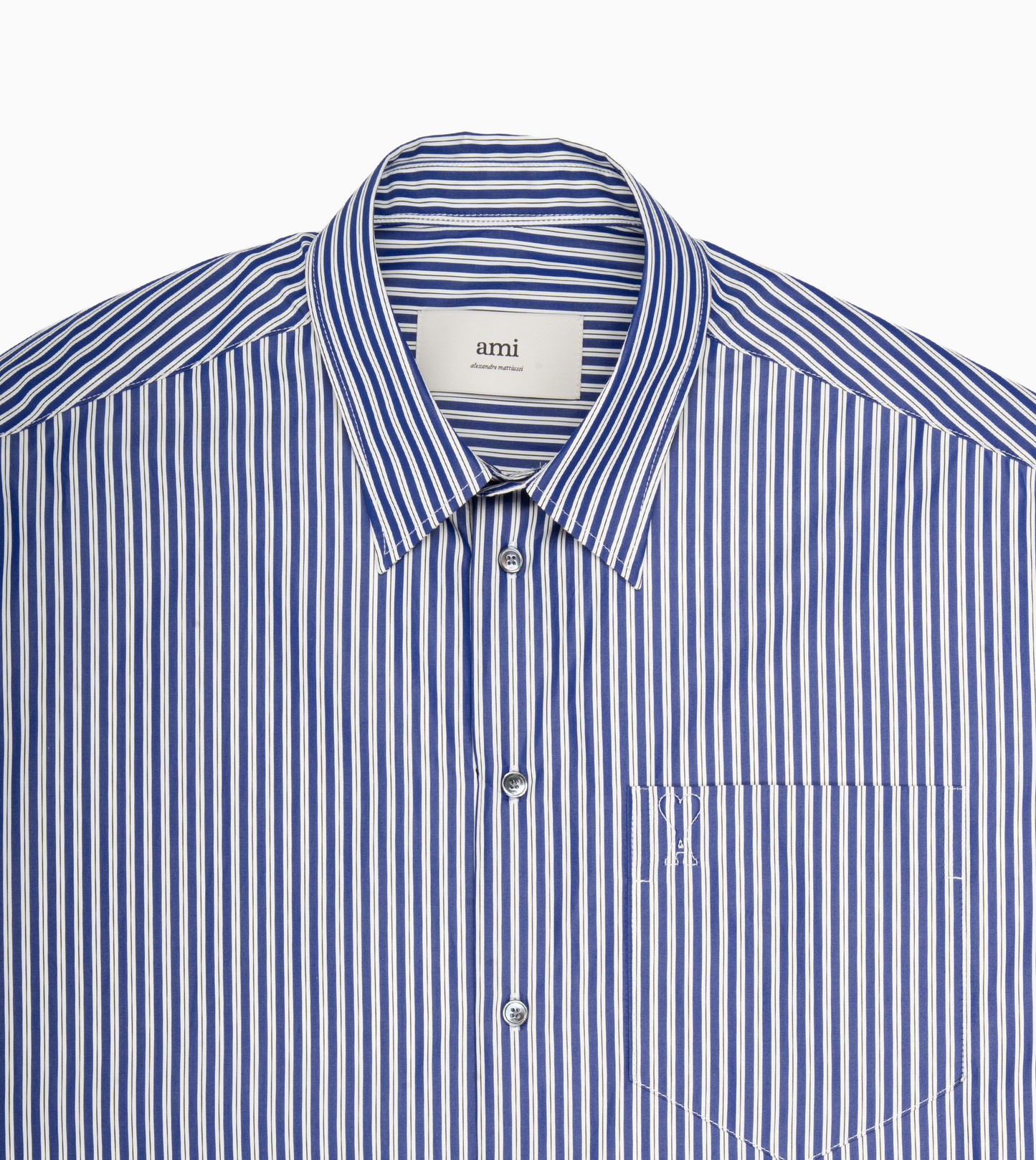 AMI Boxy Striped Shirt