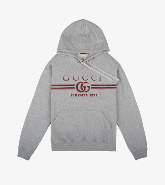 GUCCI Cotton Knit Hoodie Grey