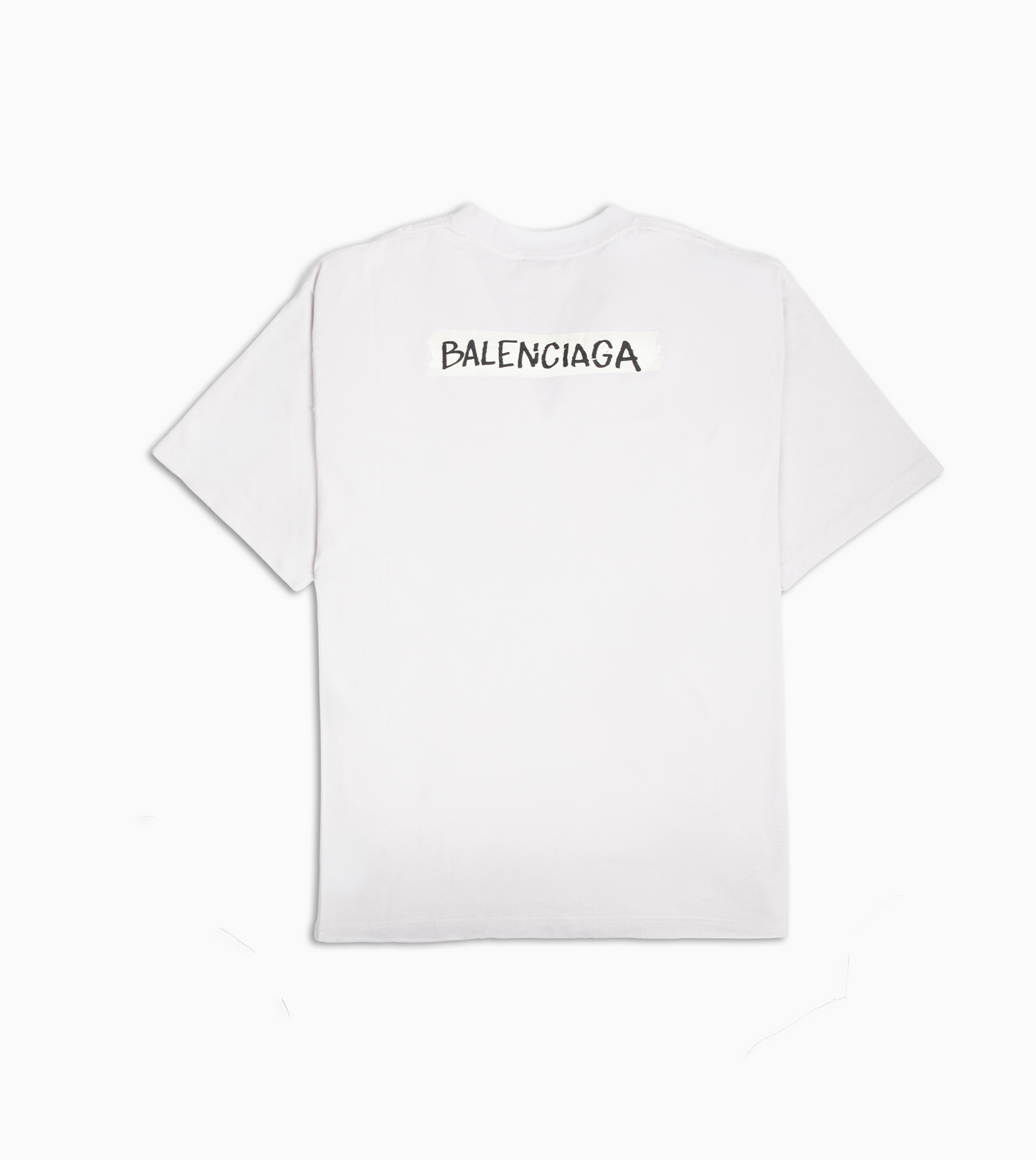 BALENCIAGA Masking Tape T-Shirt Dirty White