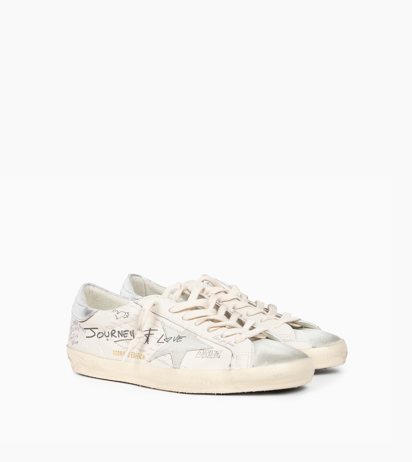 GOLDEN GOOSE Superstar Sneaker Suede Star White Silver Ice