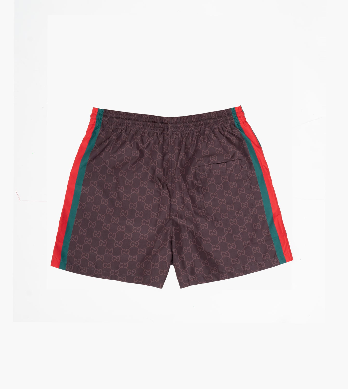 GUCCI Nylon Swim Short with GG and Web stripe