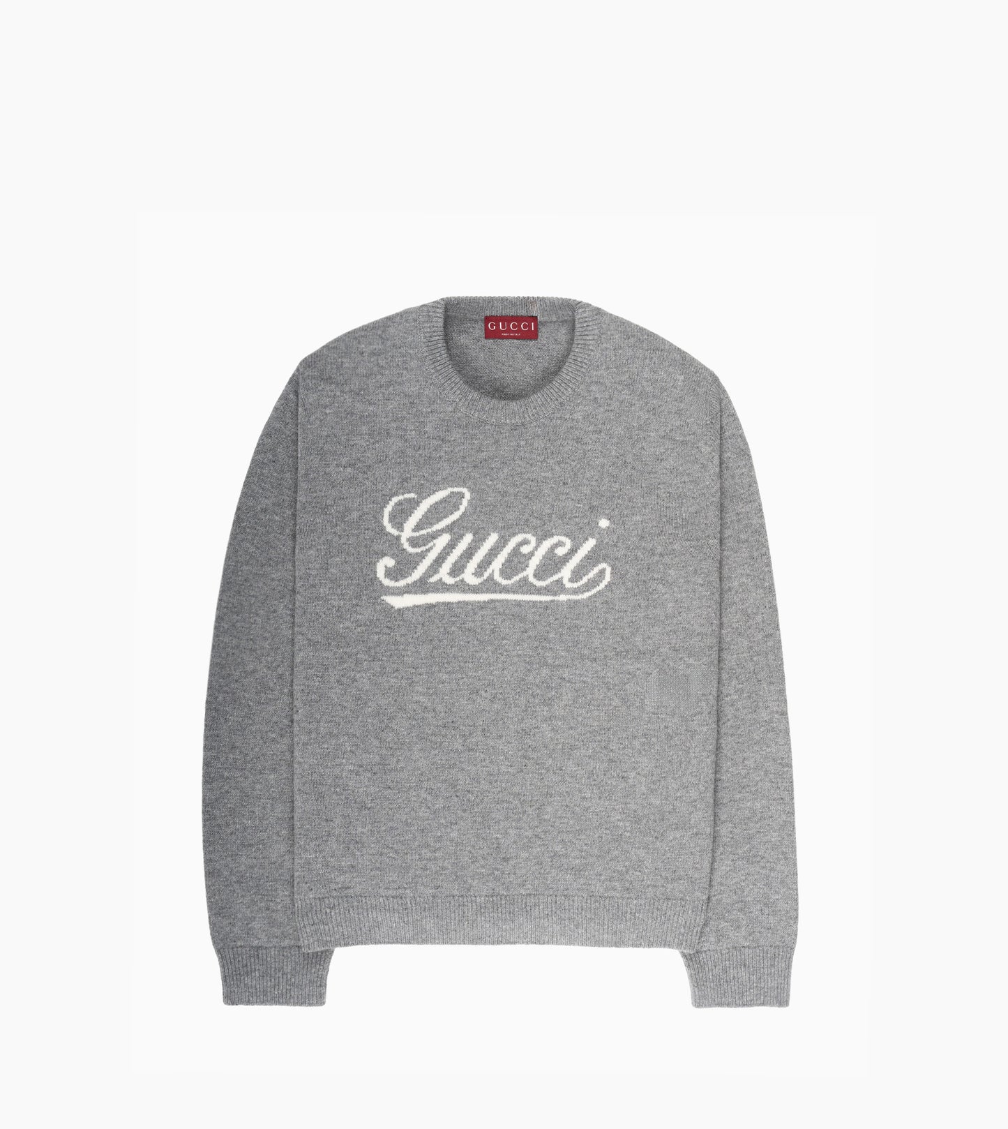 GUCCI Intarsia Crewneck in Grey