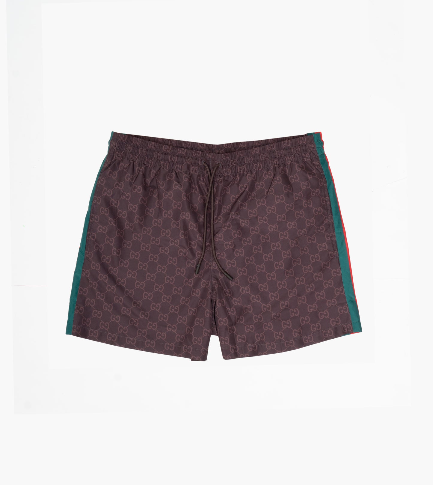 GUCCI Nylon Swim Short with GG and Web stripe