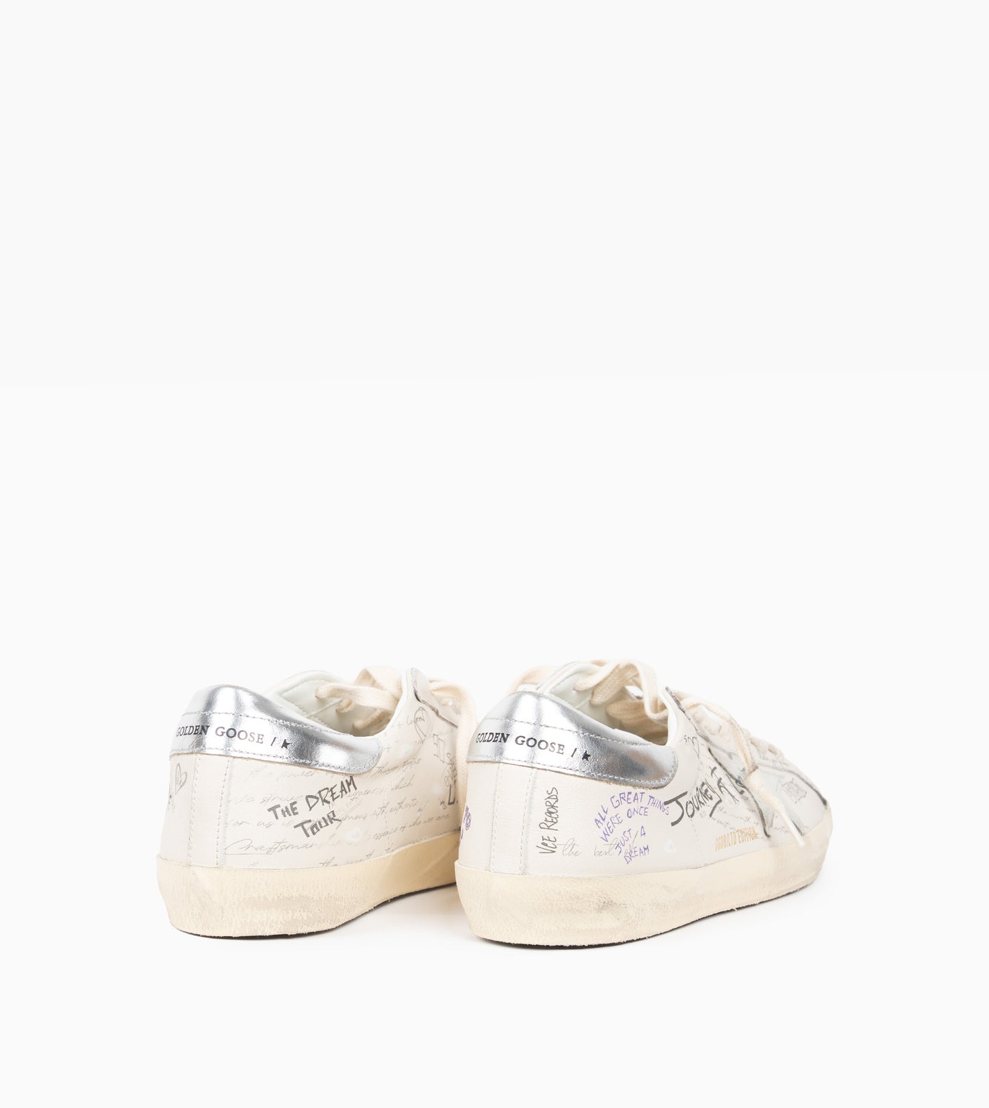 GOLDEN GOOSE Superstar Sneaker Suede Star White Silver Ice